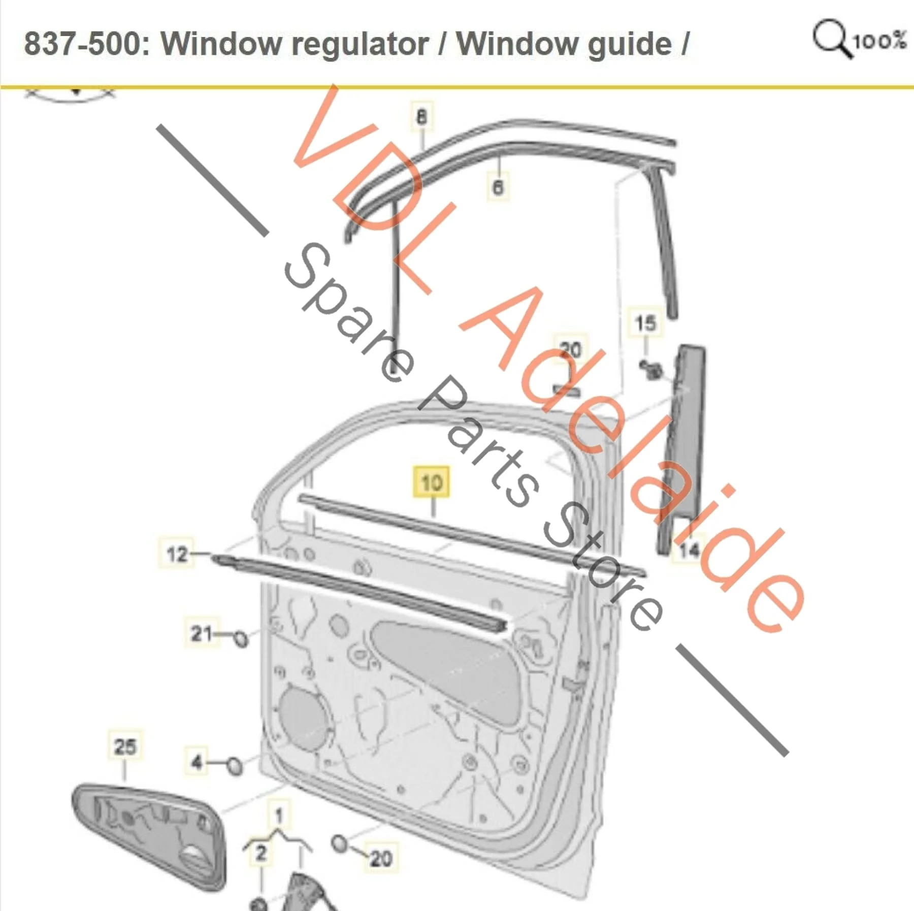 VW Tiguan MQB Mk2 Exterior Window Weather Strip Seal Chrome Front Left Door - Image 2