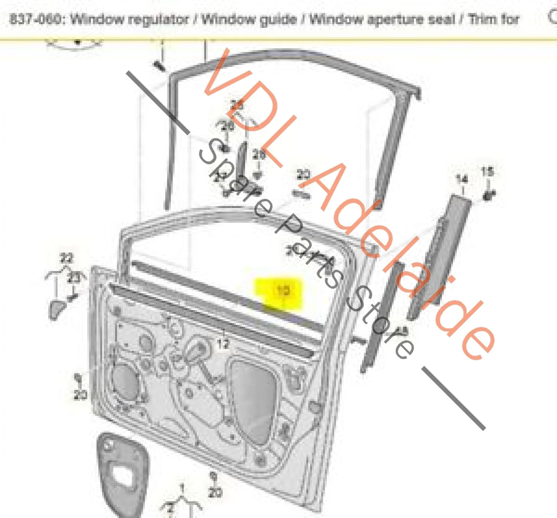 VW Golf MK7 Wagon Front Left Exterior Chrome Window Aperture Seal Moulding - Image 3