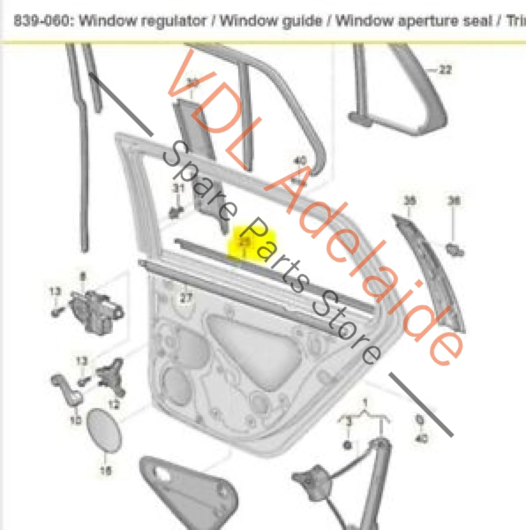 VW Golf MK7 Wagon Rear Left Exterior Chrome Window Aperture Seal Moulding - Image 2