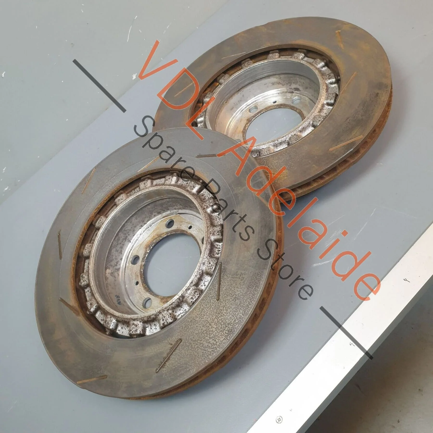 Porsche Panamera Turbo 971 Pair of Rear Disc Rotors 380mm x 30mm Slotted - Image 8