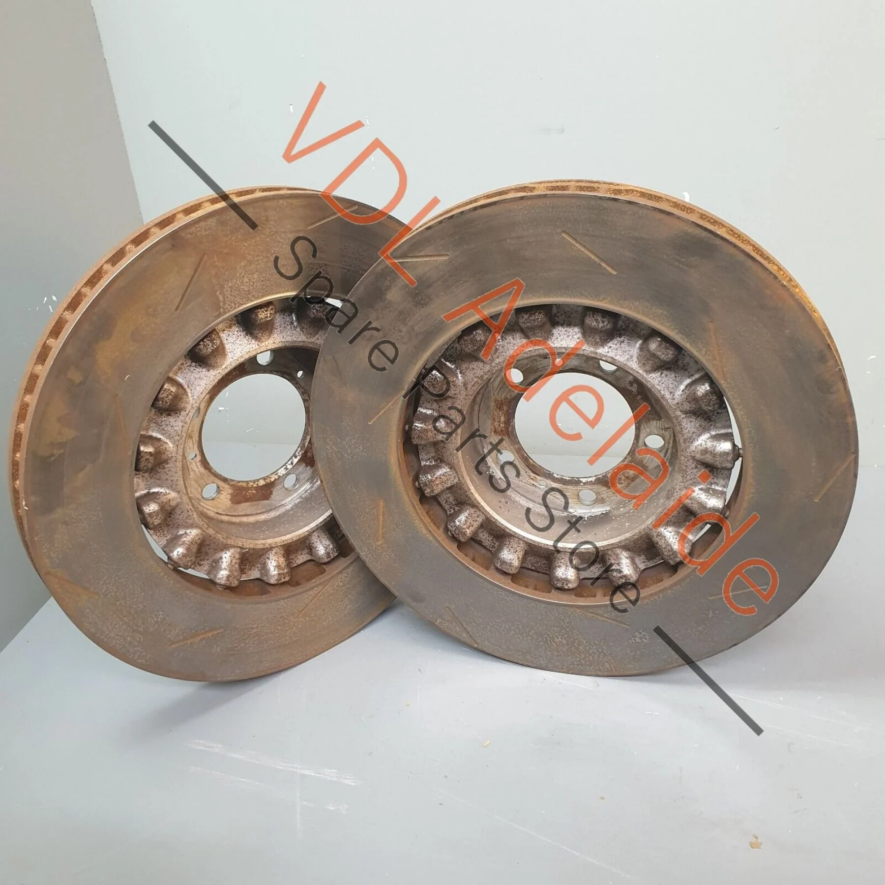 Porsche Panamera Turbo 971 Pair of Front 410mm Brake Disc Rotors Slotted - Image 7