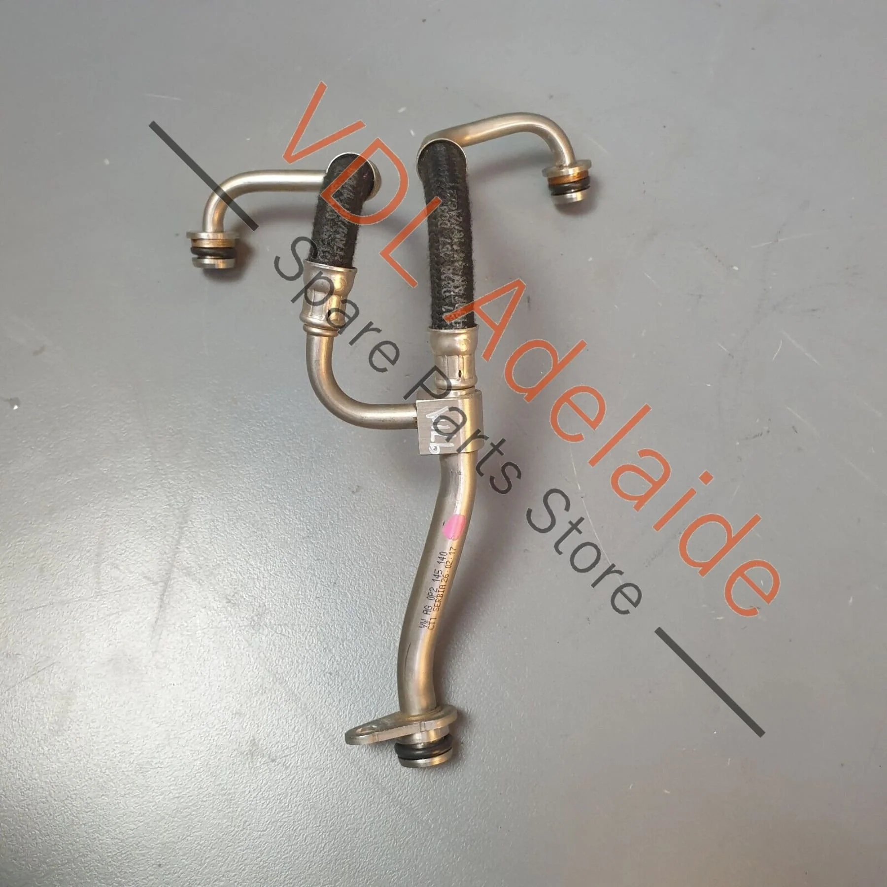 Porsche Panamera Turbo 971 Front Oil Pressure Line Hose Stainless 9A714514000 - Image 2