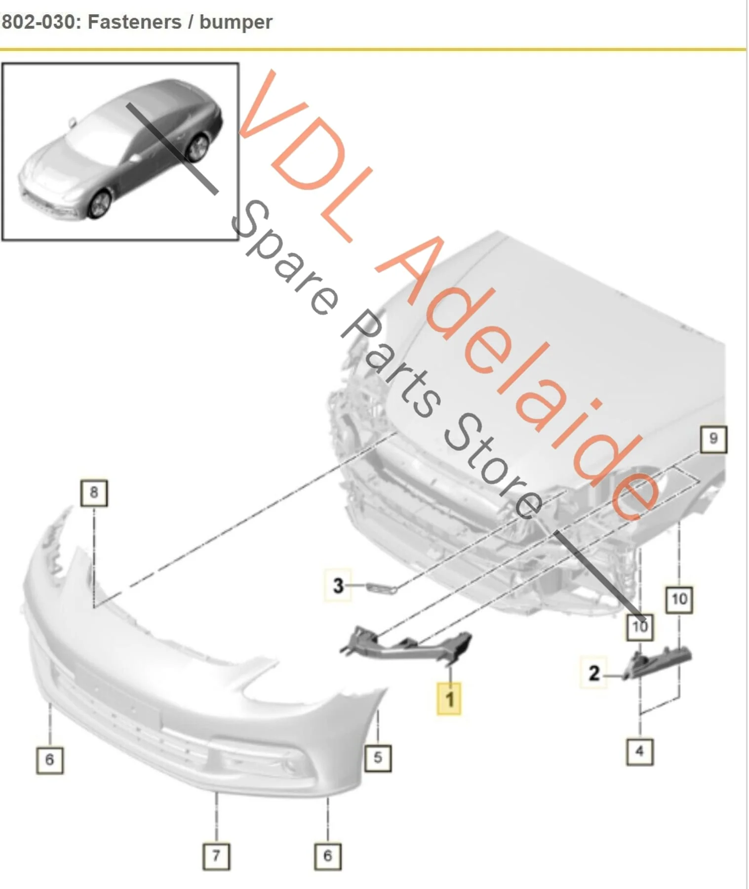 Porsche Panamera Turbo 971 Left Side Headlight Bracket 971807347 - Image 2
