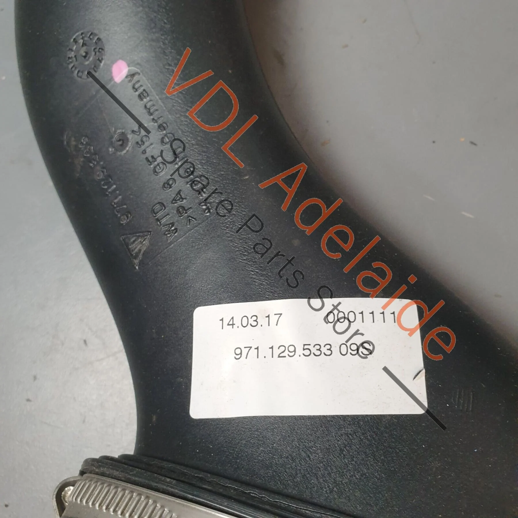 Porsche Panamera Turbo 971 Right Side Air Filter Intake Tube 971129533 - Image 4