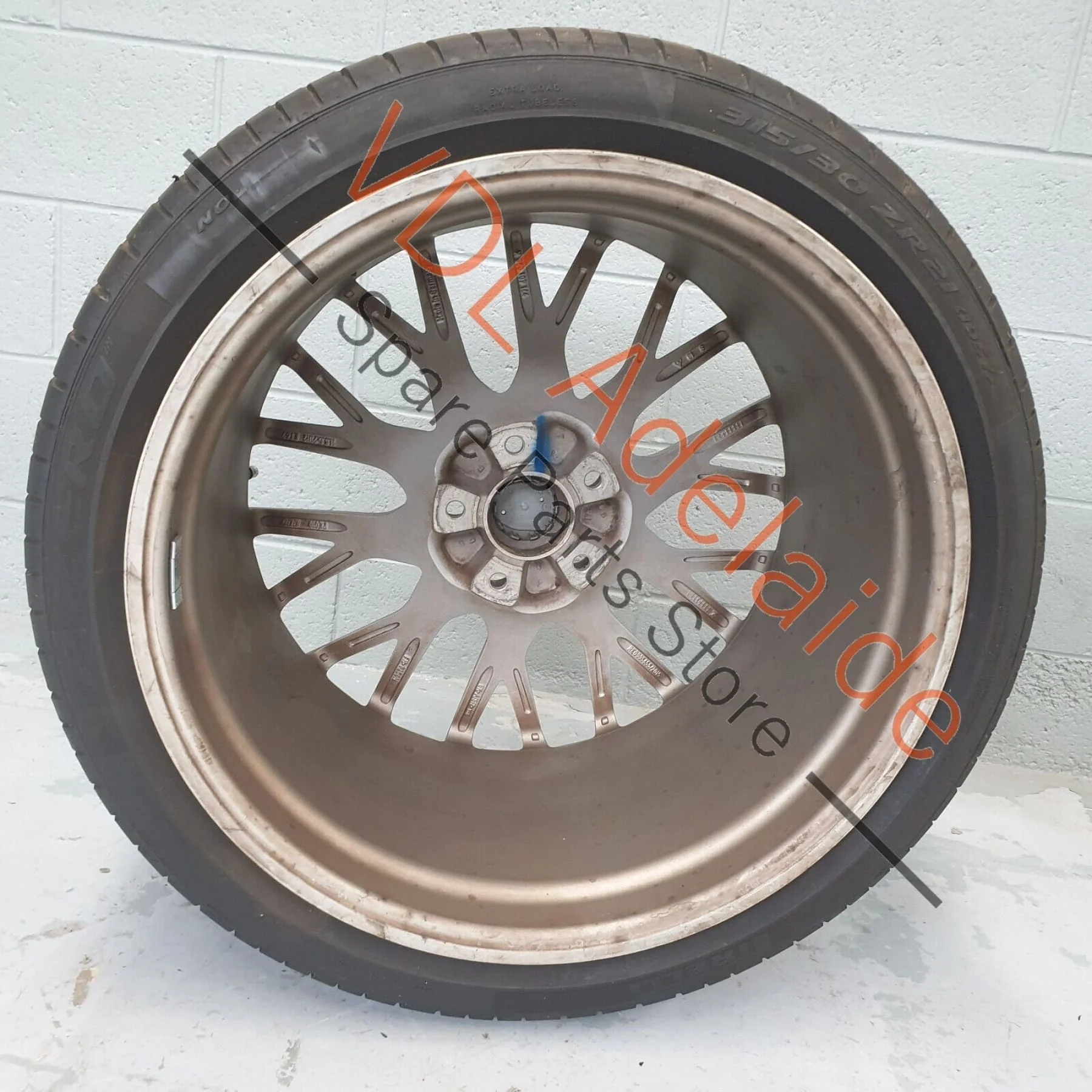 1x Porsche Panamera Turbo 971 21x11.5 in Rear Alloy Wheel Rim - Image 4