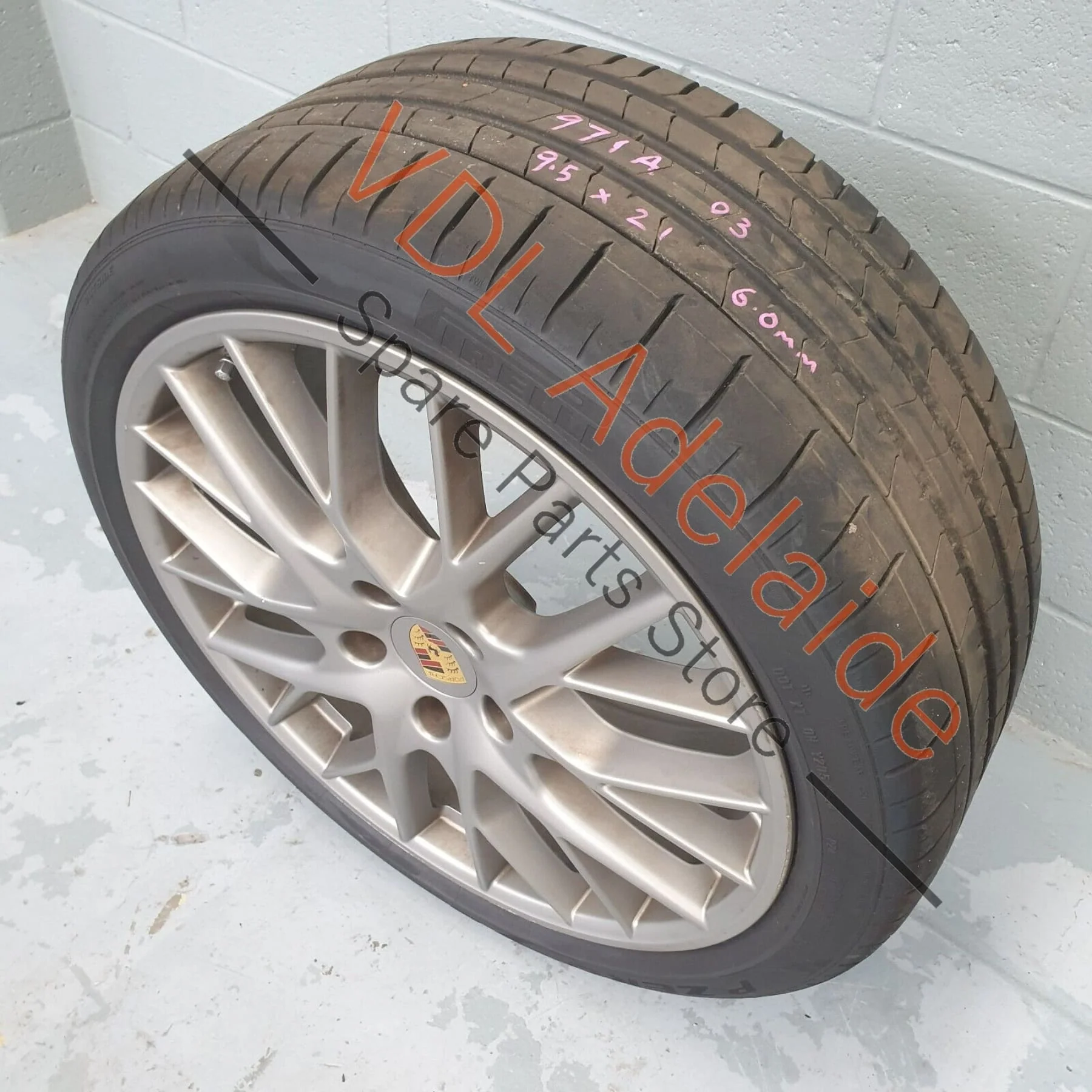 1x Porsche Panamera Turbo 971 21x9 in Front Alloy Wheel Rim - Image 3