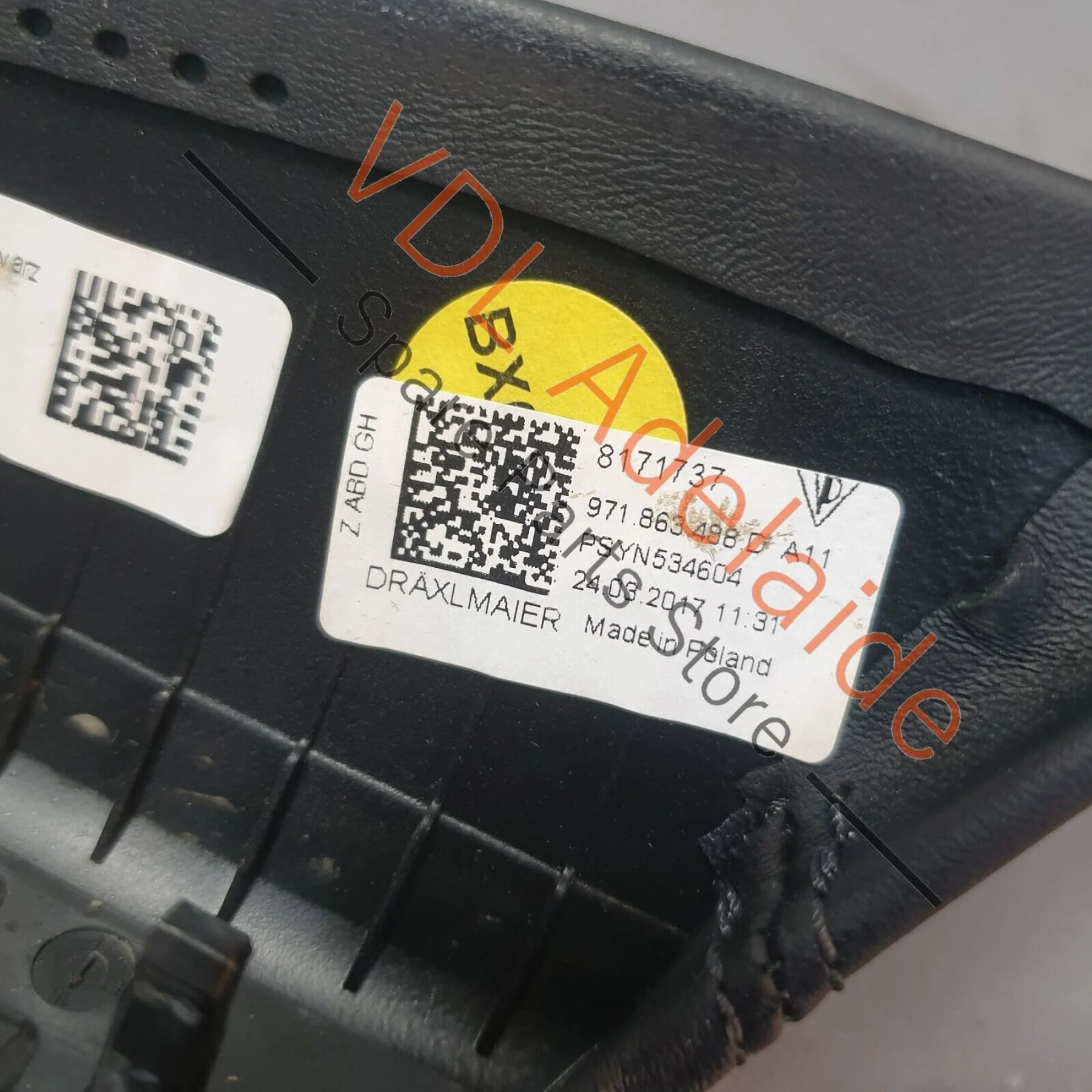 Porsche Panamera Turbo 971 Drink Holder Leather Arm Rest Cover 971863488DA11 - Image 9