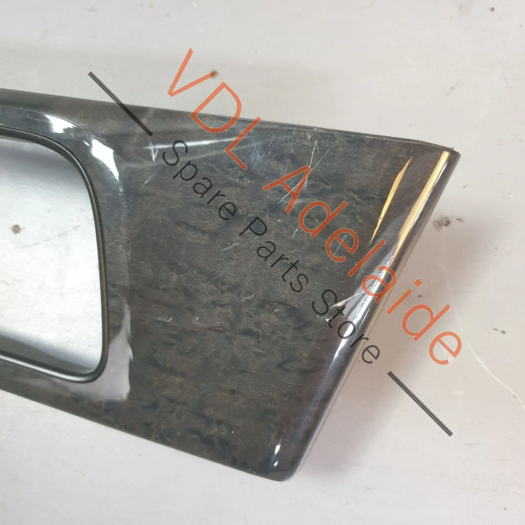 Porsche Panamera Turbo Swedish Birch Rear Right Wood Grain Door Trim Insert - Image 5