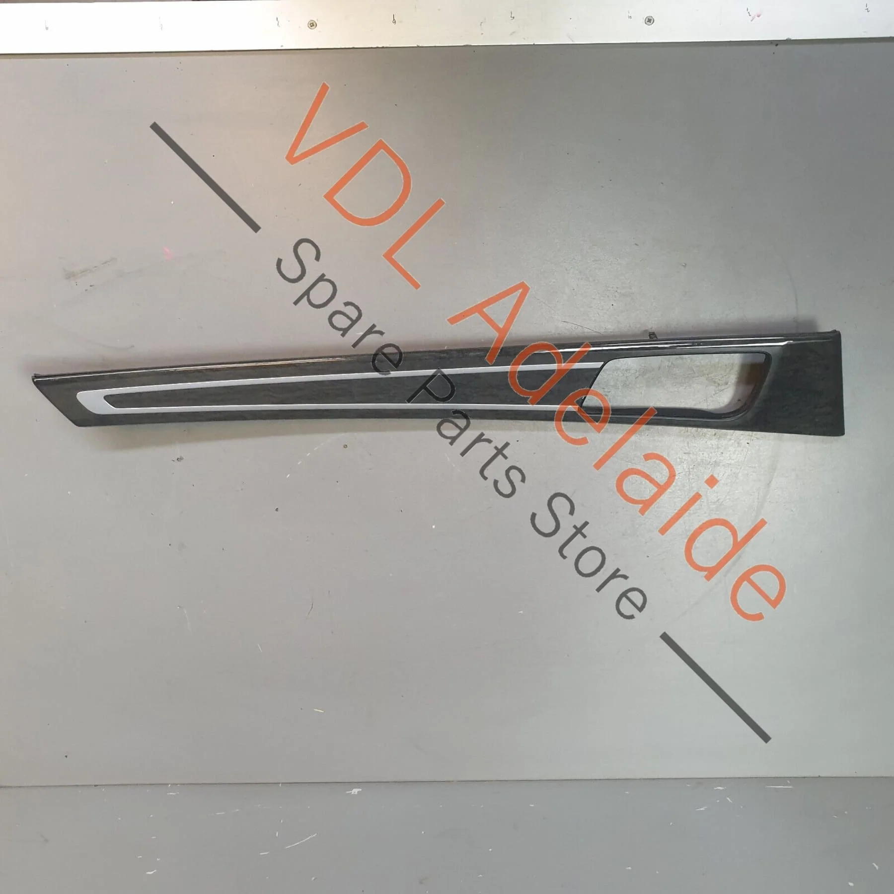 Porsche Panamera Turbo Swedish Birch Rear Left Wood Grain Door Trim Insert