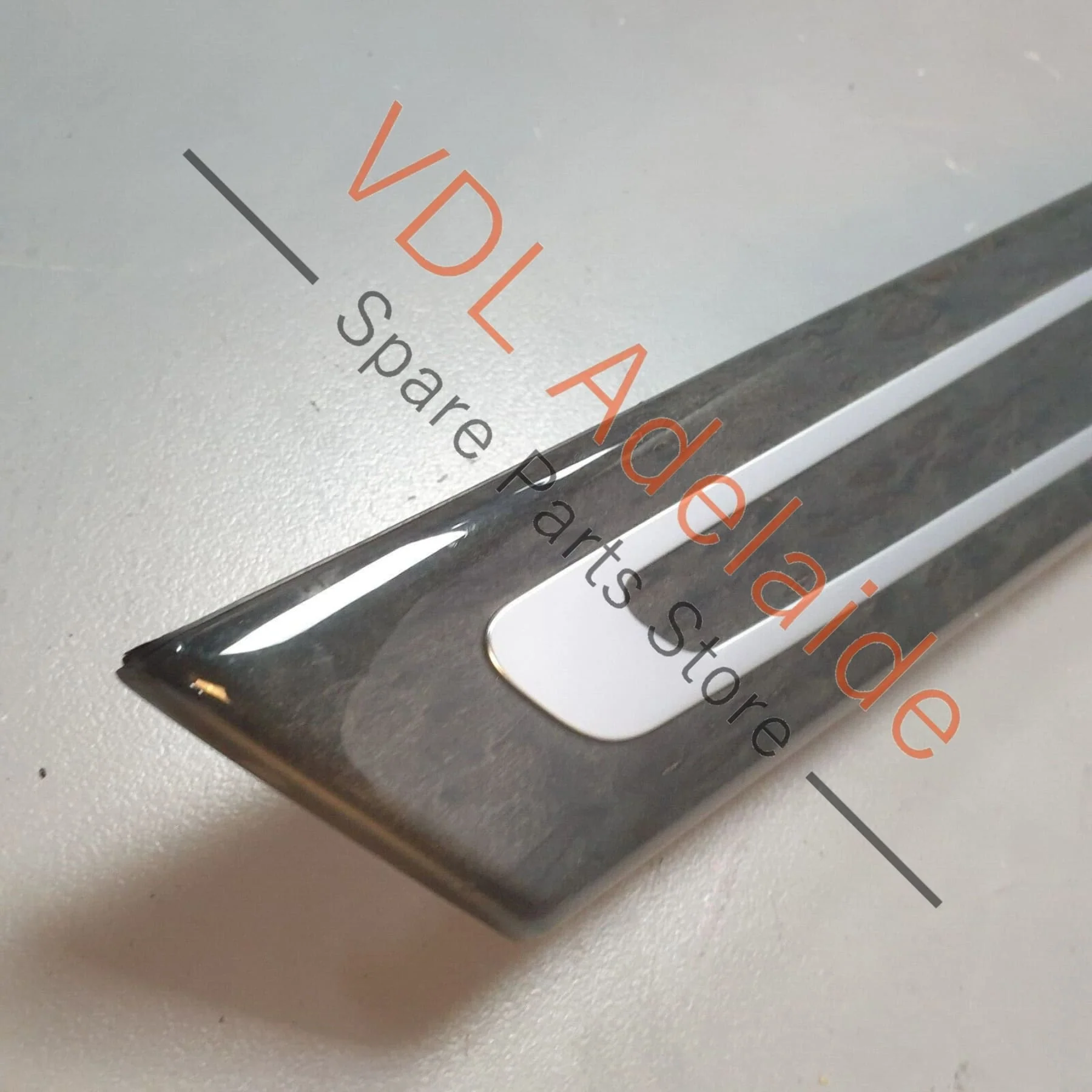 Porsche Panamera Turbo Swedish Birch Rear Left Wood Grain Door Trim Insert - Image 9