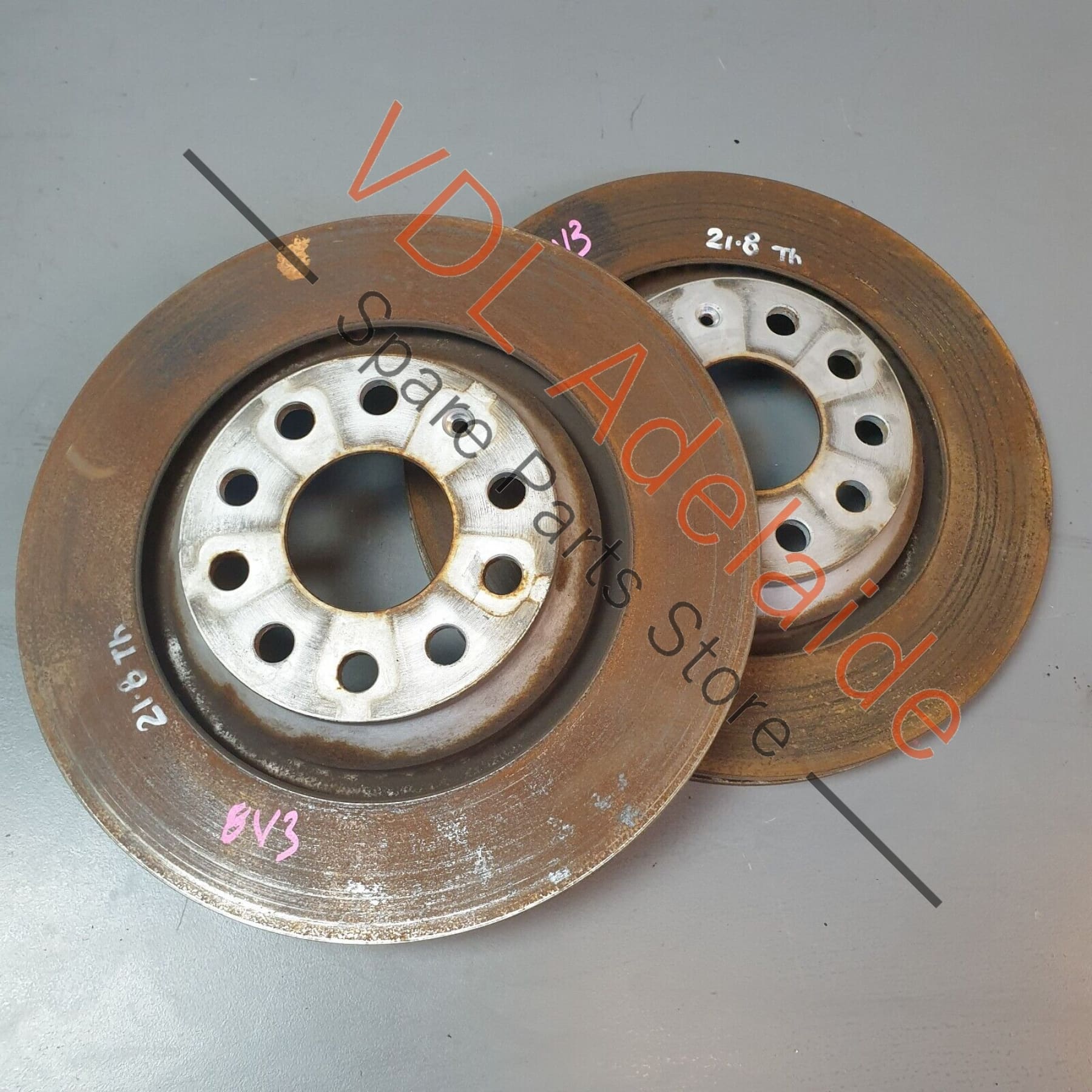 Audi RS3 8V Pair of Vented Rear Disc Rotors 310mm x 22mm