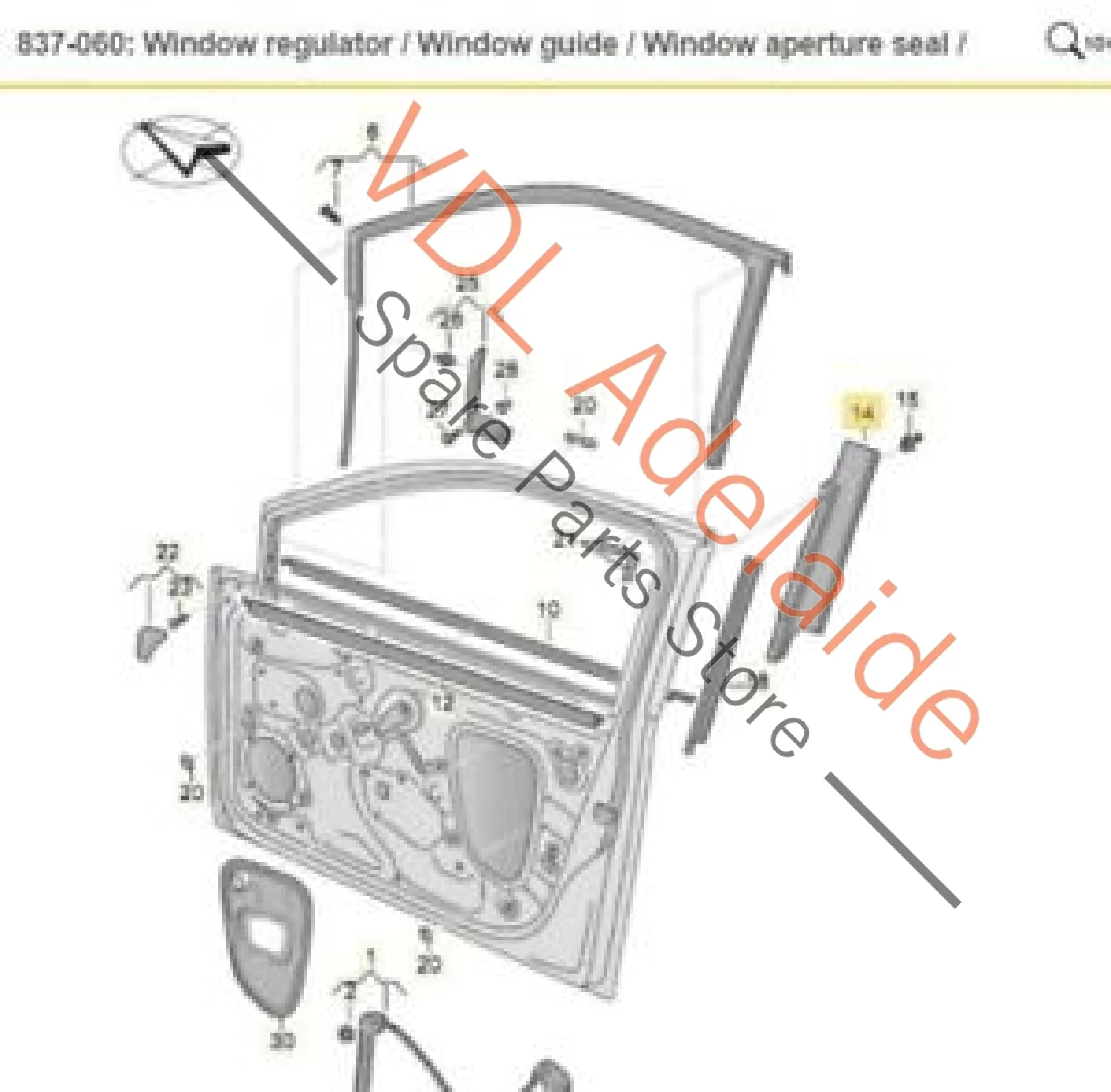VW Golf GTi Mk7 Front Right Exterior Trim for Door Window Frame 5G4837890B - Image 2