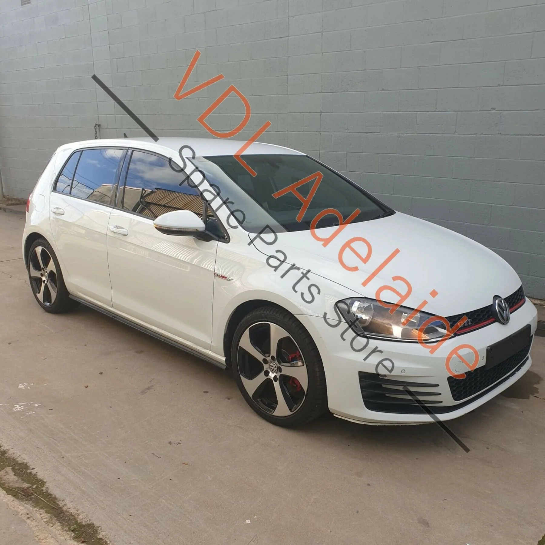 VW Golf GTi Mk7 Rear Right Exterior Door Handle Pure White C9A - Image 2