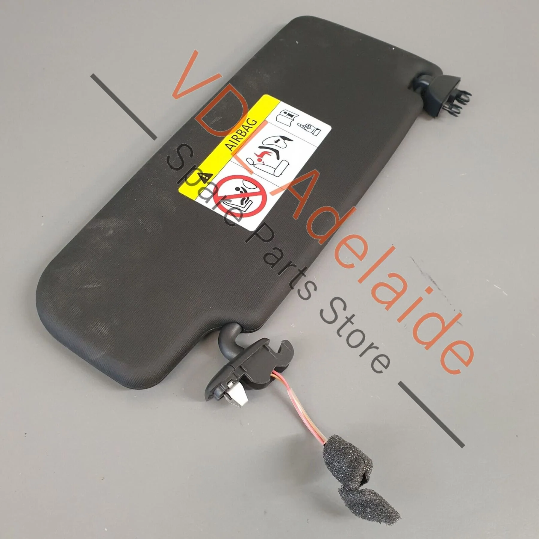 VW Polo GTi Mk5 6R 6C Left Side LHS Black Sun Visor 6R0857551 - Image 9