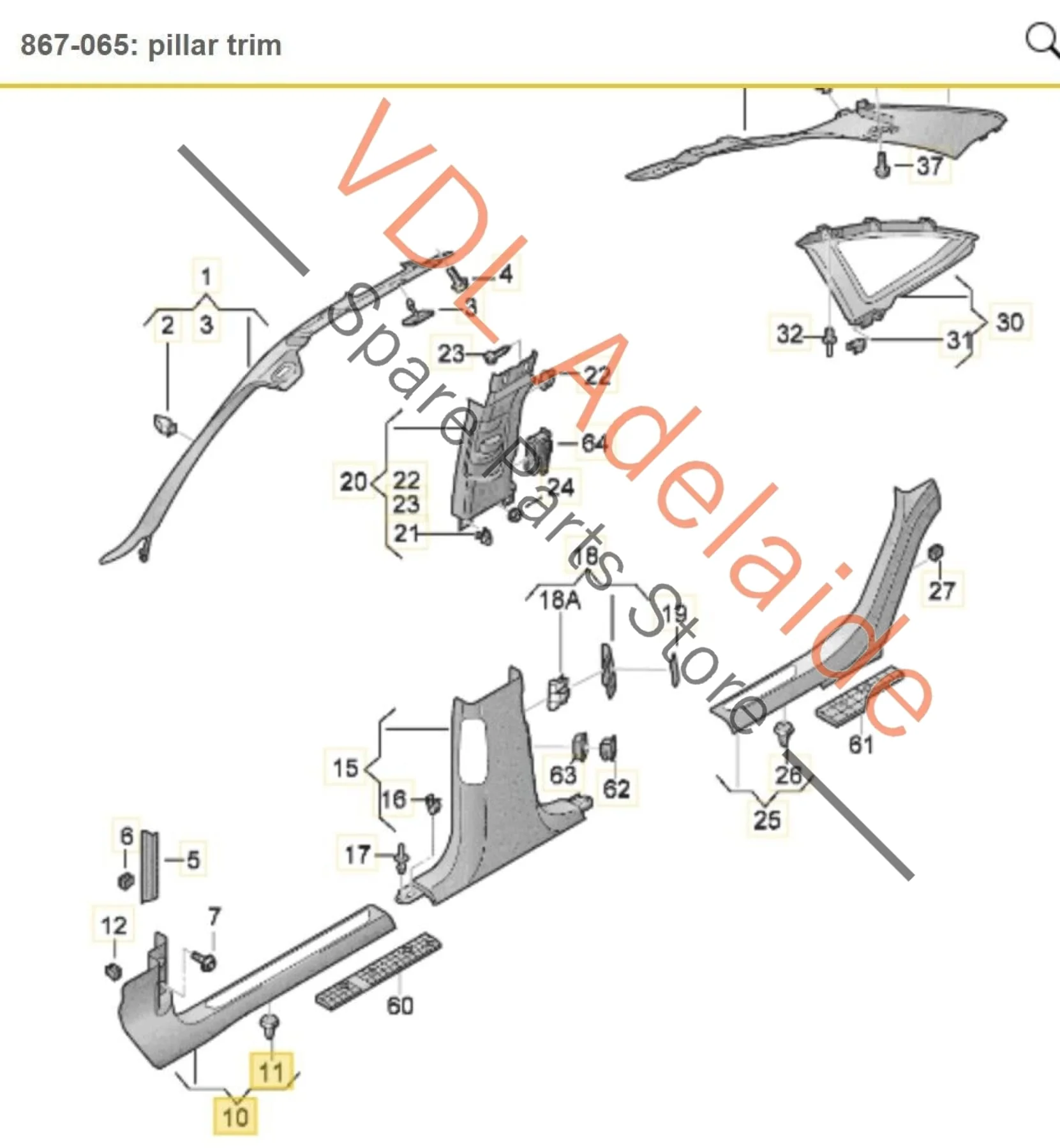 Audi A8 4H Illuminated Sill Panel Trim Door Entry Lighting Strip Front Left 4H2867272C - Image 2