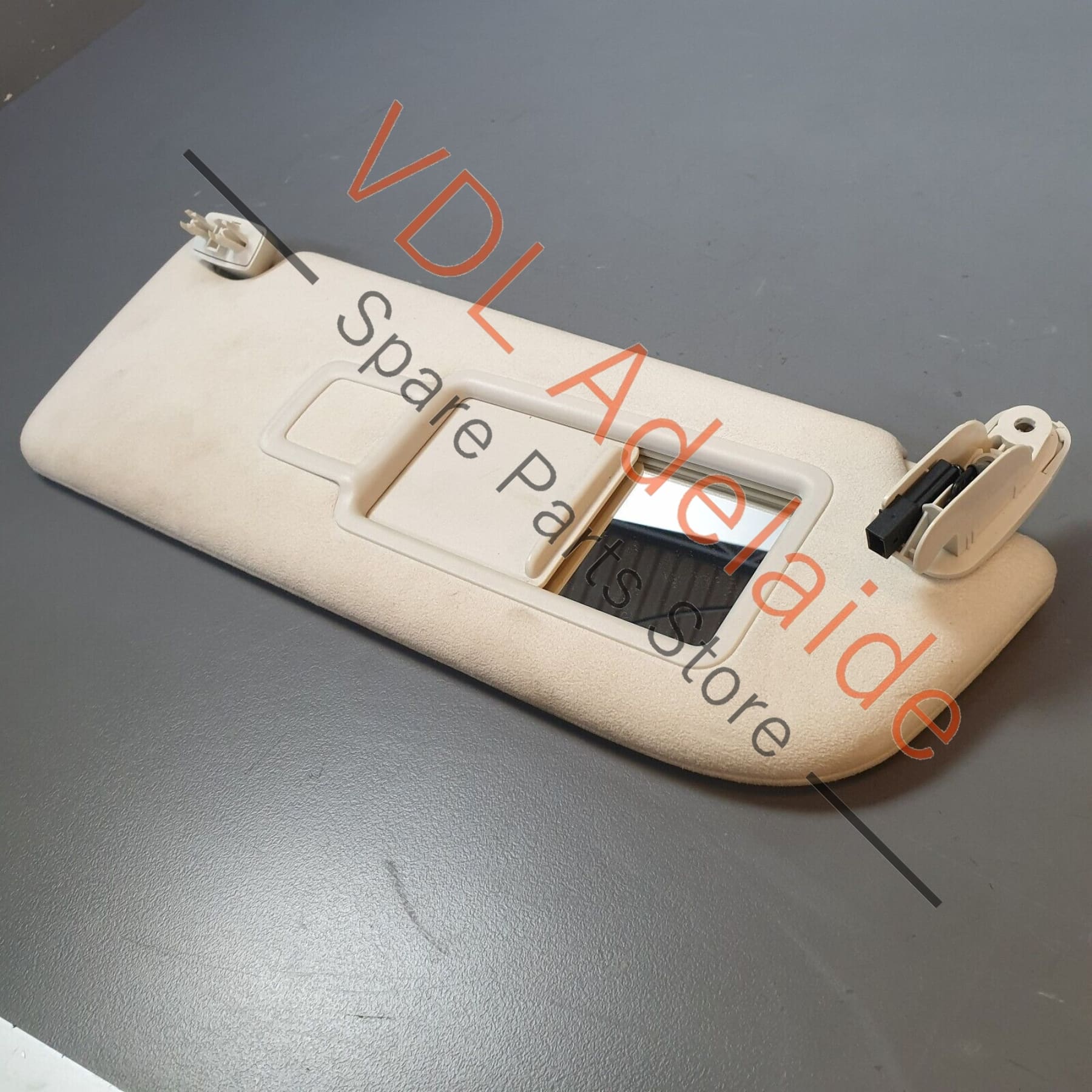 Audi A8 4H Right Side Sun Visor Snow White (cream) 4H0857552D ED3 - Image 3