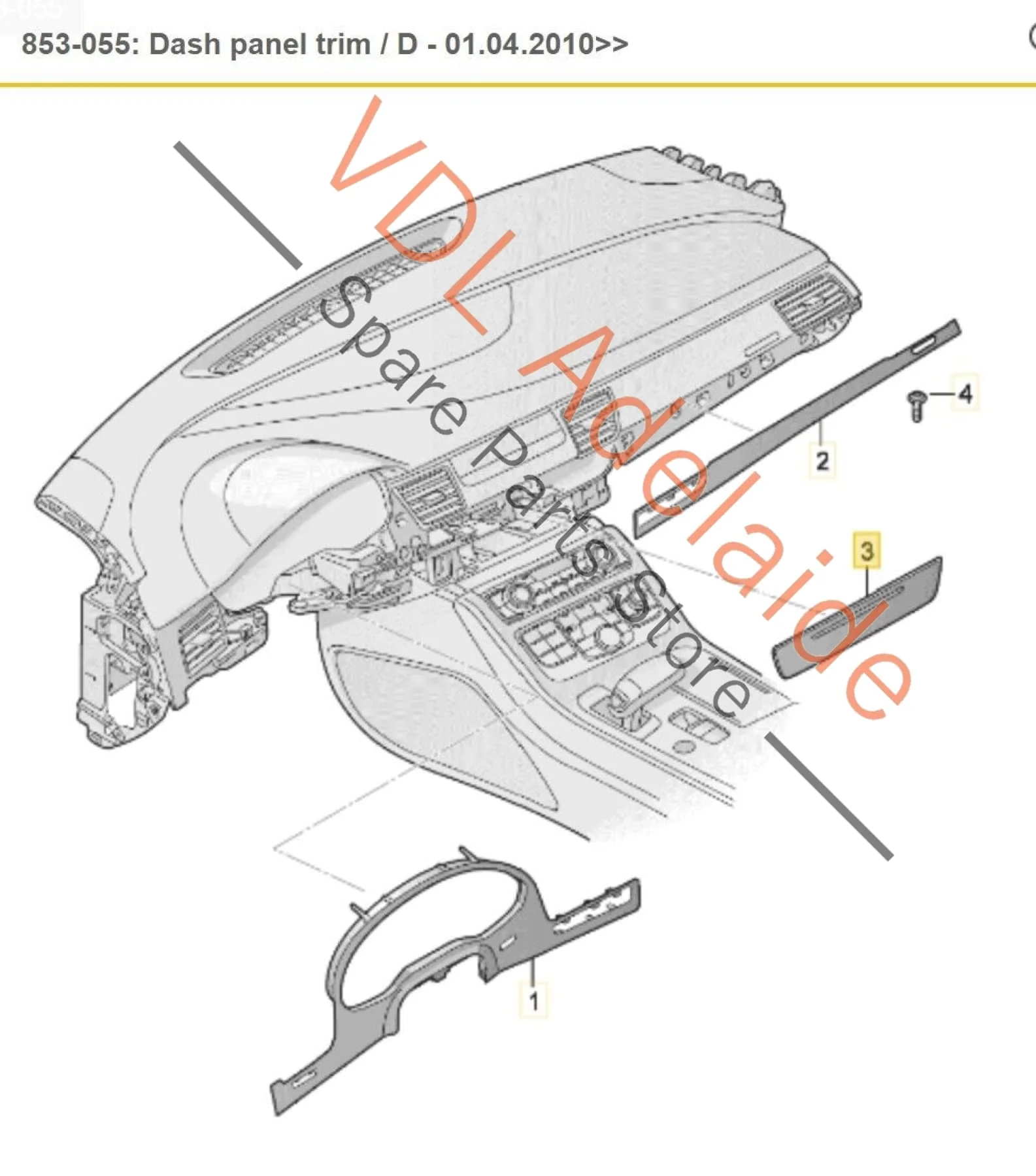 Audi A8 4H Leather Trim Panel for MMI Screen Dash 4H0853190 Picco brown - Image 2
