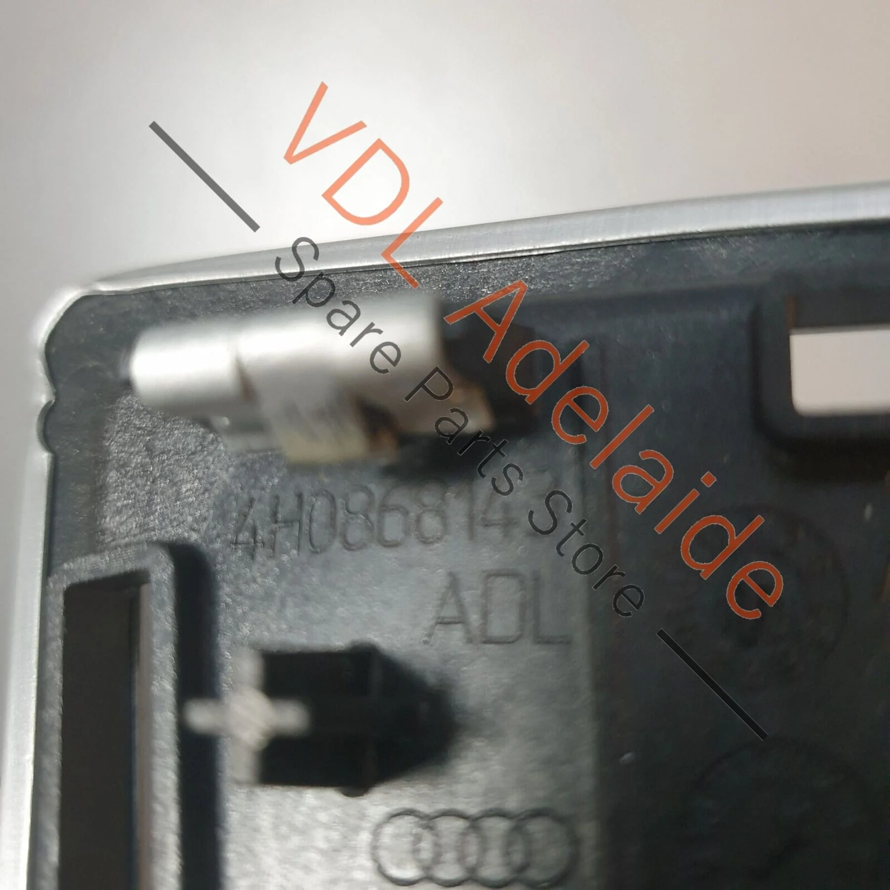 Audi A8 4H Left Side Interior B Pillar Speaker Trim Brushed Silver Aluminium 4H0868143B - Image 6