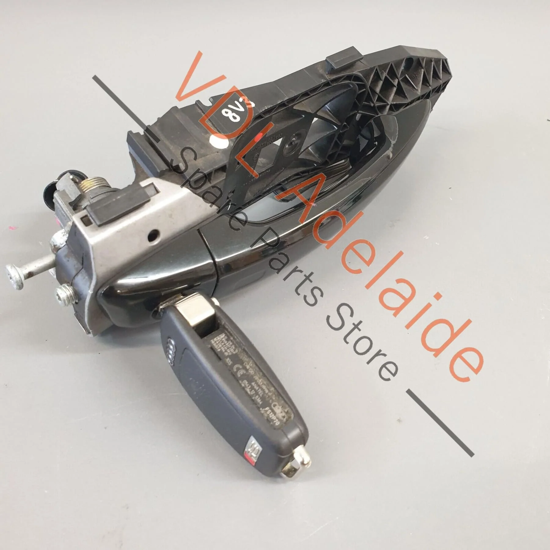 Audi RS3 8V Front Right Driver Exterior Door Handle & Lock with Key & Sensor RHD - Image 12