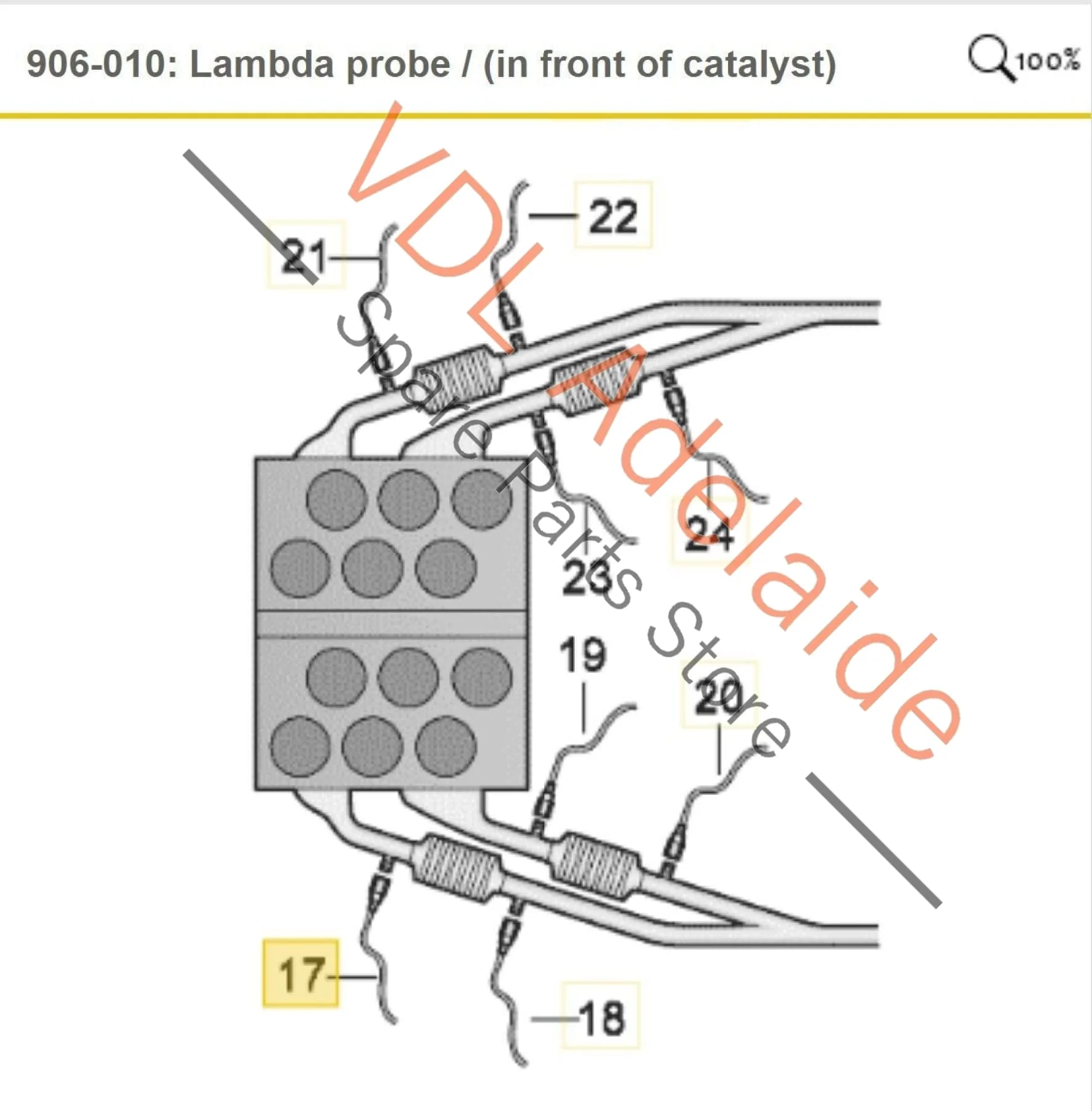 VW R36 Passat 3C B6  Front Left Before Cat Lambda Probe O2 Sensor 022906262AN - Image 2
