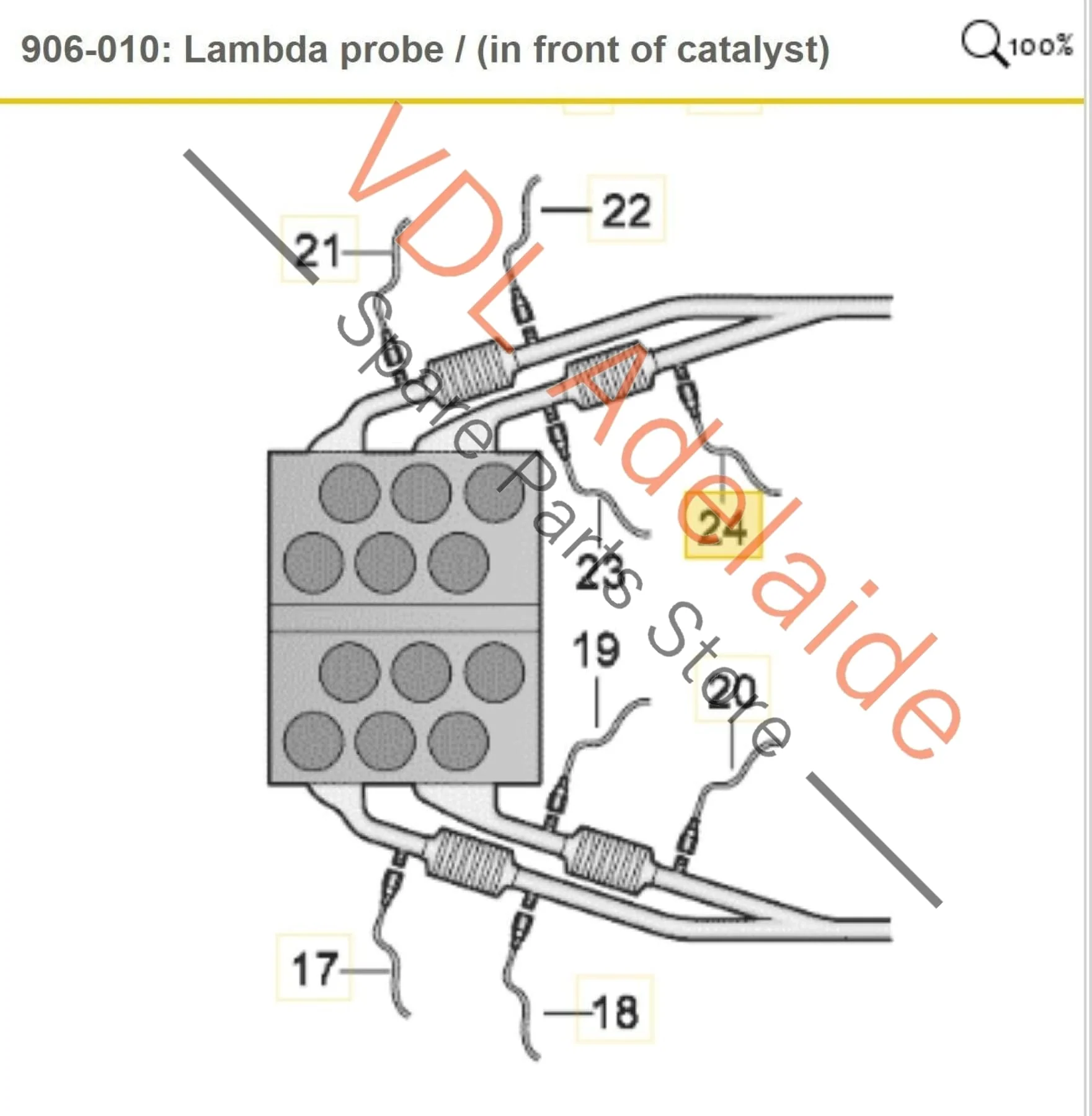 VW R36 Passat 3C B6 Rear Right After Cat Lambda Probe Oxygen Sensor 022906262BR - Image 2