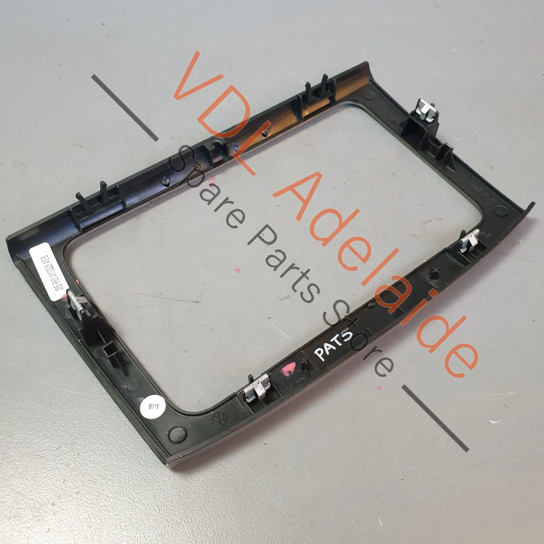 VW R36 Passat 3C B6 Centre Dash Trim Brushed Aluminium Dark 3C0858069AH R60 - Image 9