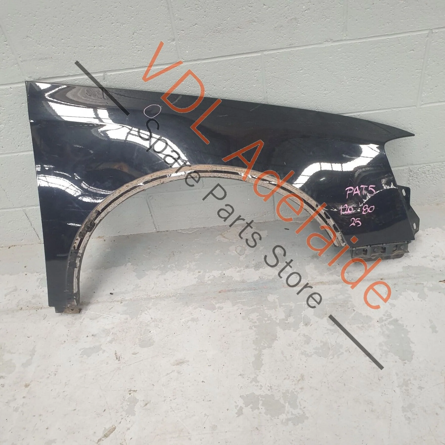 VW R36 Passat 3C B6 Front Right Fender Quarter Panel Mud Guard Deep Black C9X - Image 2