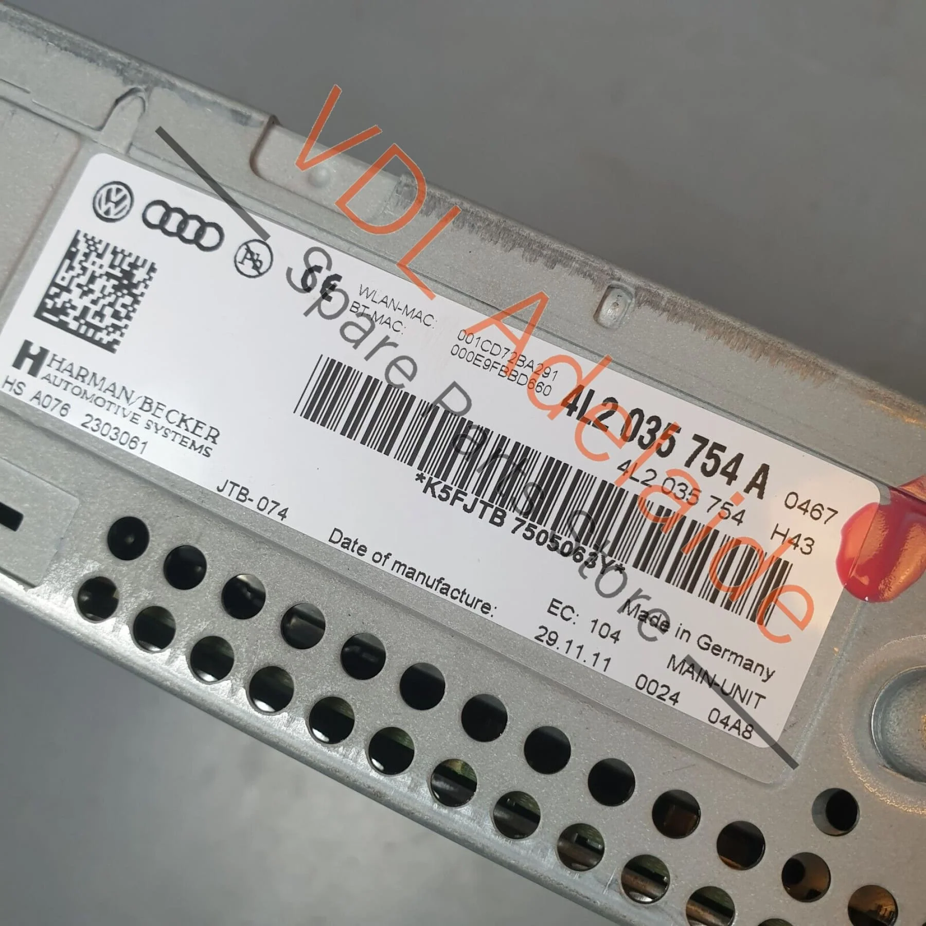 Audi Q7 6.0L V12 4L Front Multimedia MMI 3G+ Main Radio Control Unit 4L2035754A - Image 7