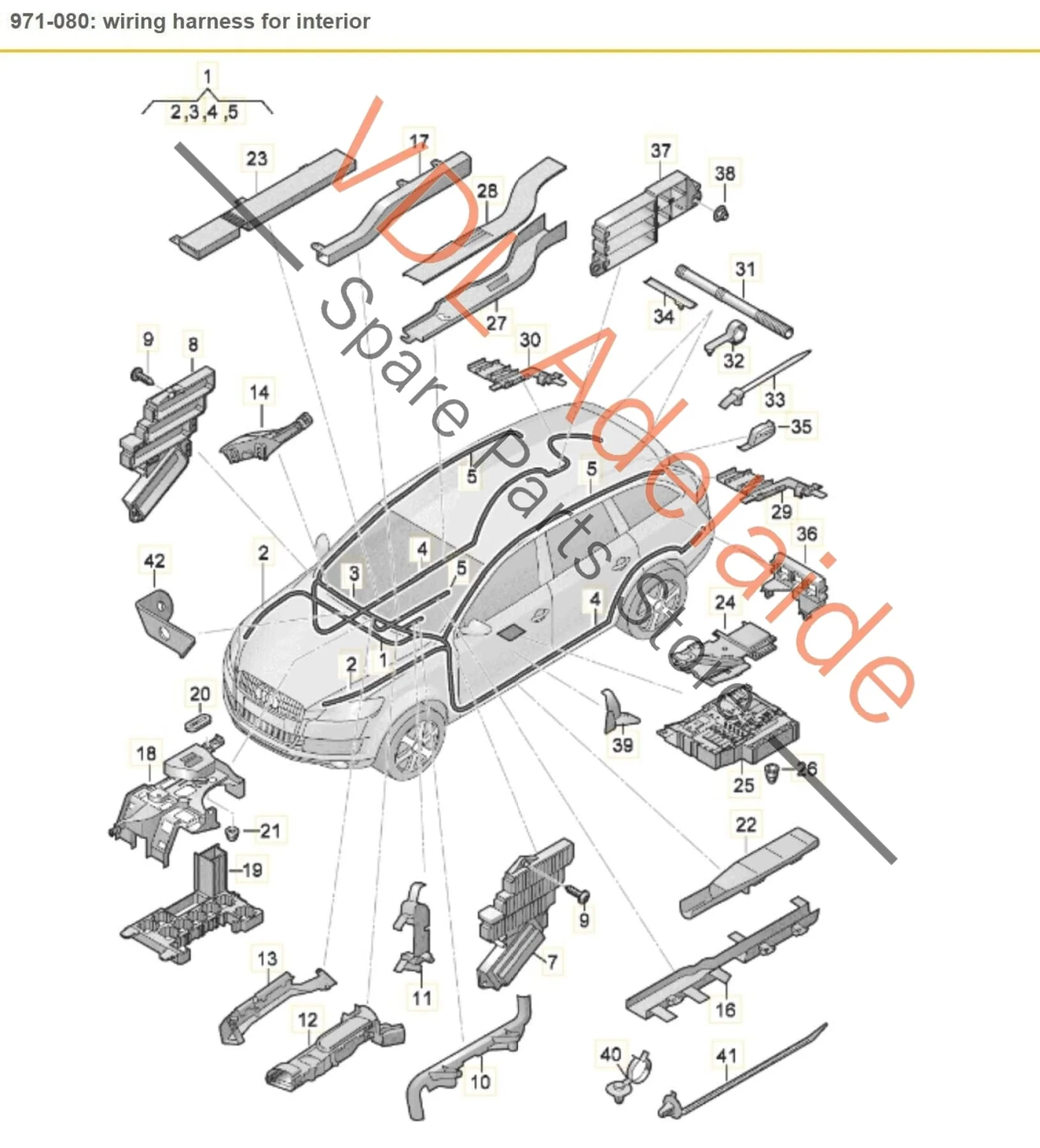 Audi Q7 6.0L V12 4L Complete Interior Body Wiring Harness Loom Cable for RHD