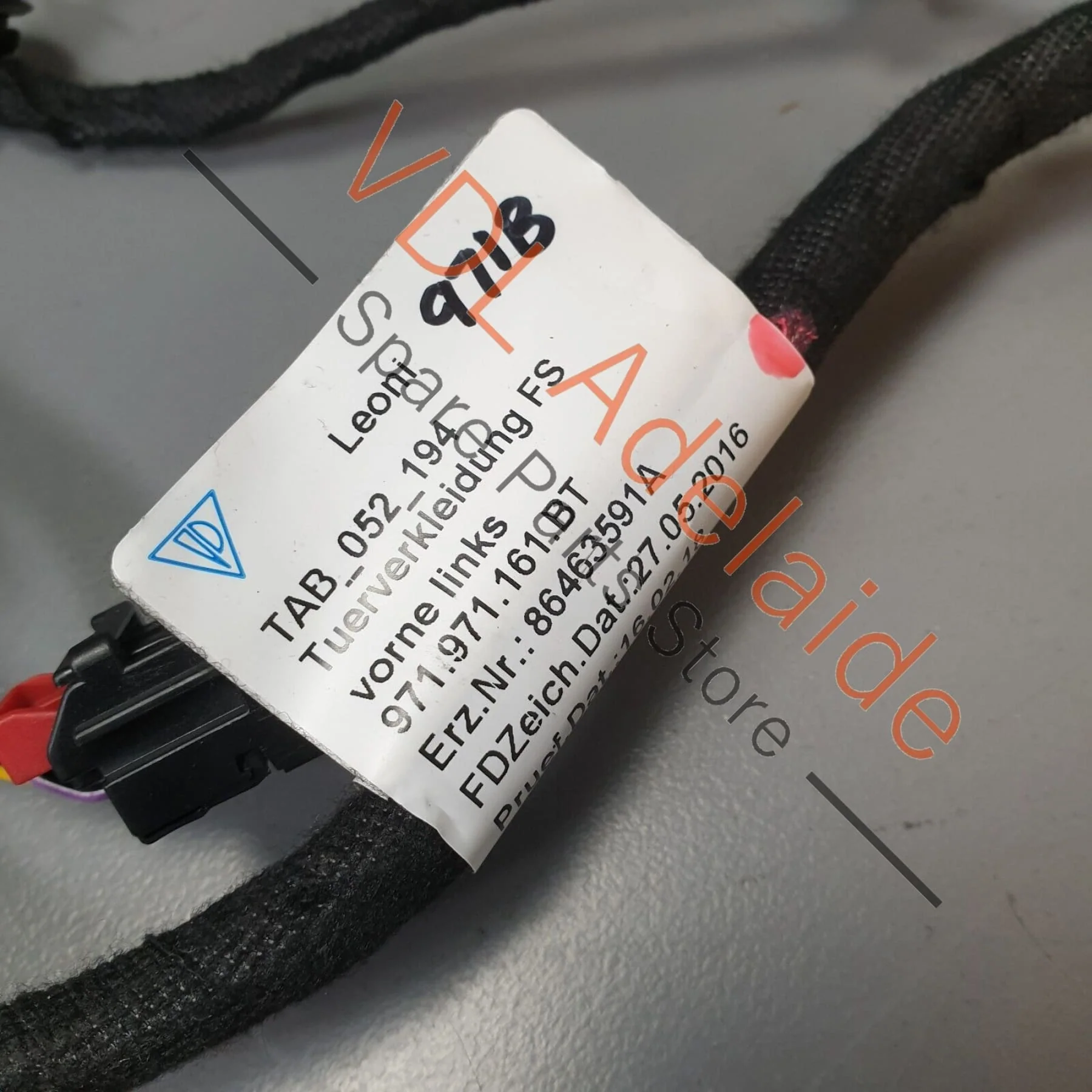 Porsche Panamera 971 S Turismo Front Drivers Side Door Wiring Set 971971161BT - Image 2