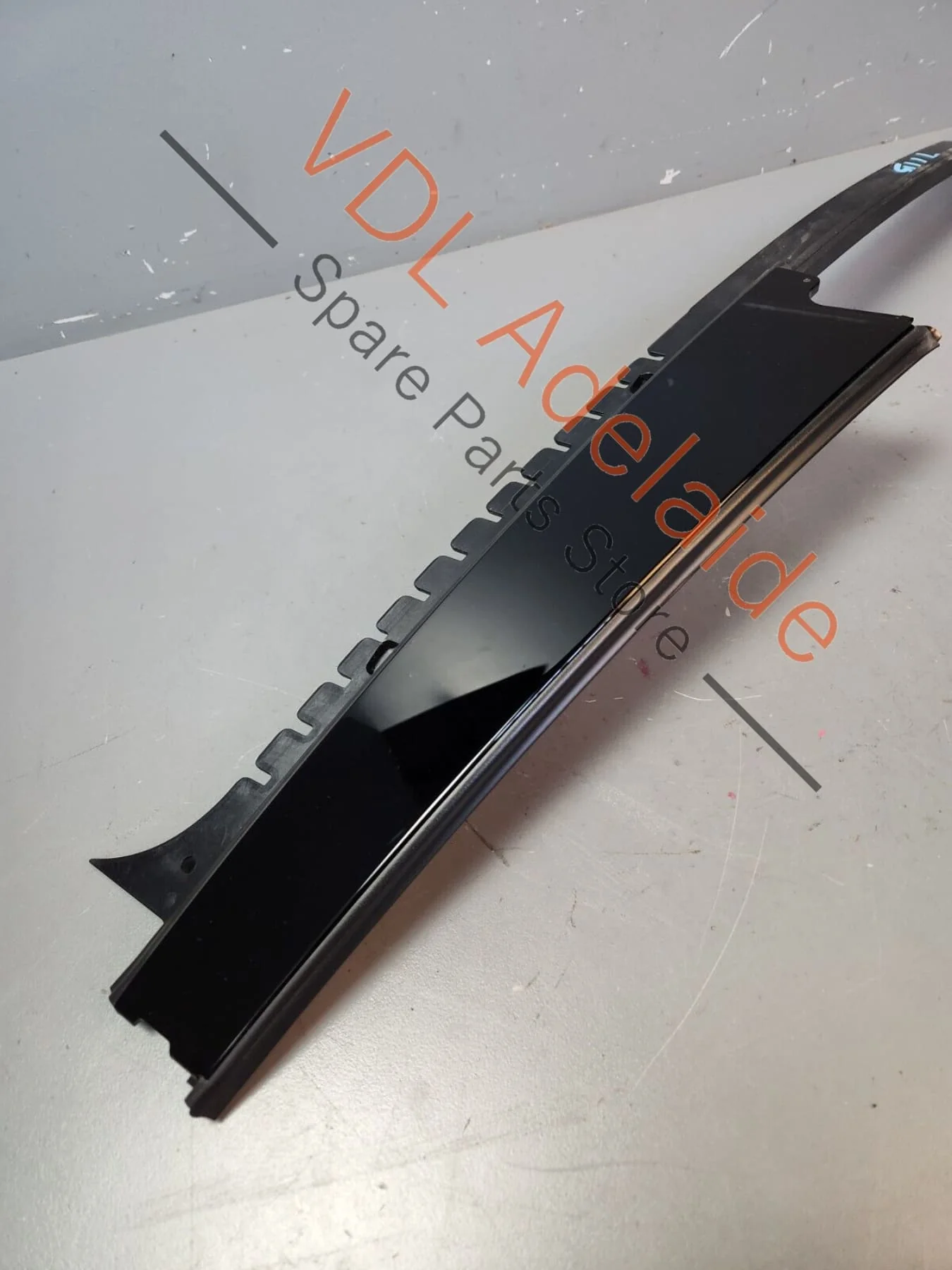 Porsche Panamera 971 Rear Left Exterior Door B Pillar Trim Moulding Gloss Black - Image 4