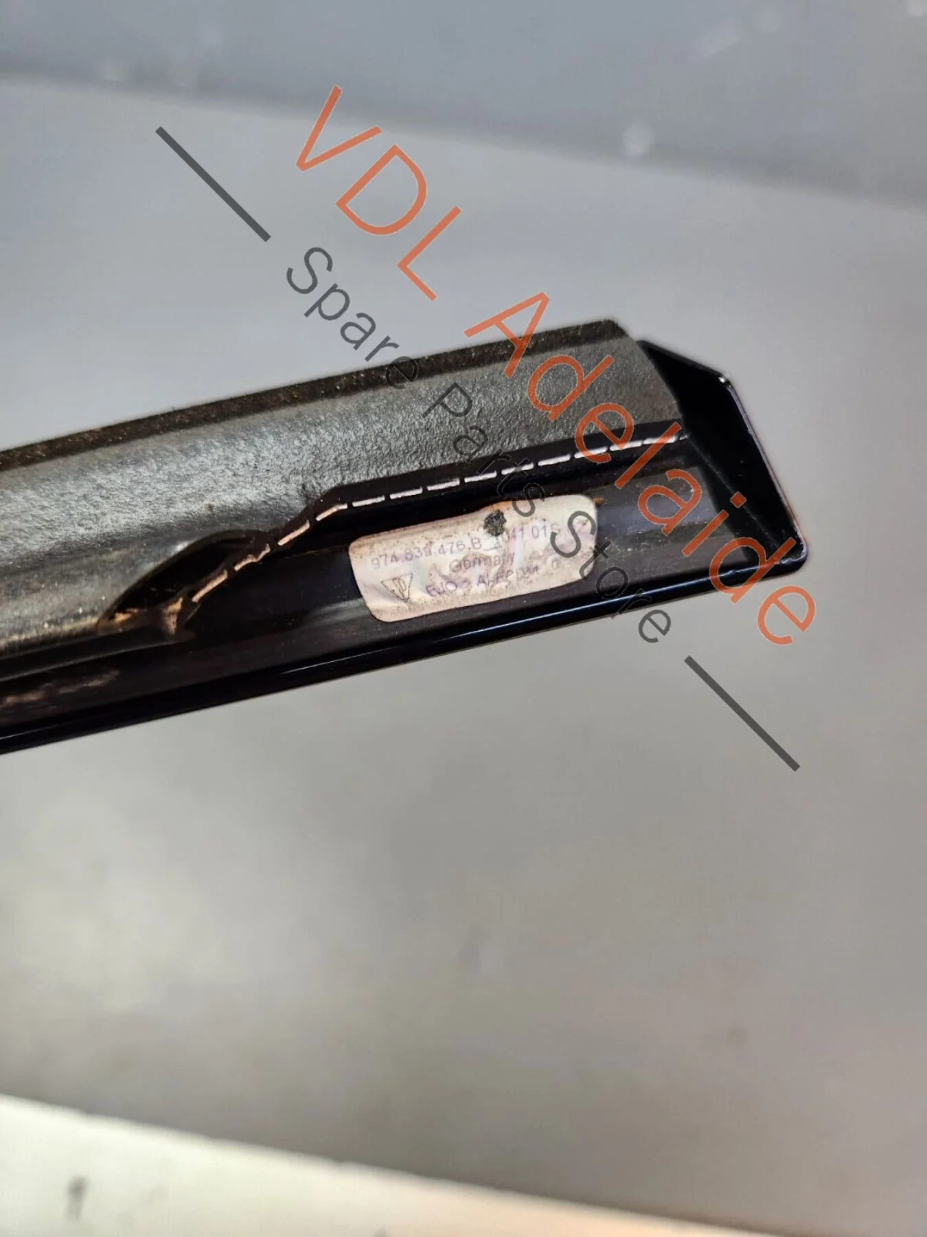 Porsche Panamera 971 Rear Right Window Slot Seal Door Exterior Gloss Black - Image 5