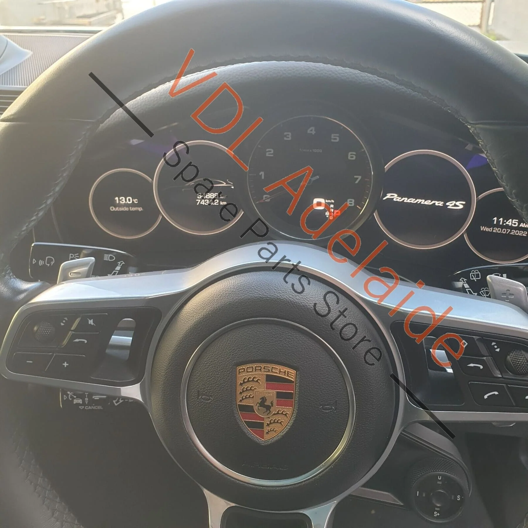 Porsche Panamera 971 Exterior Front Right Door Trim High Gloss Black 971853102E - Image 9