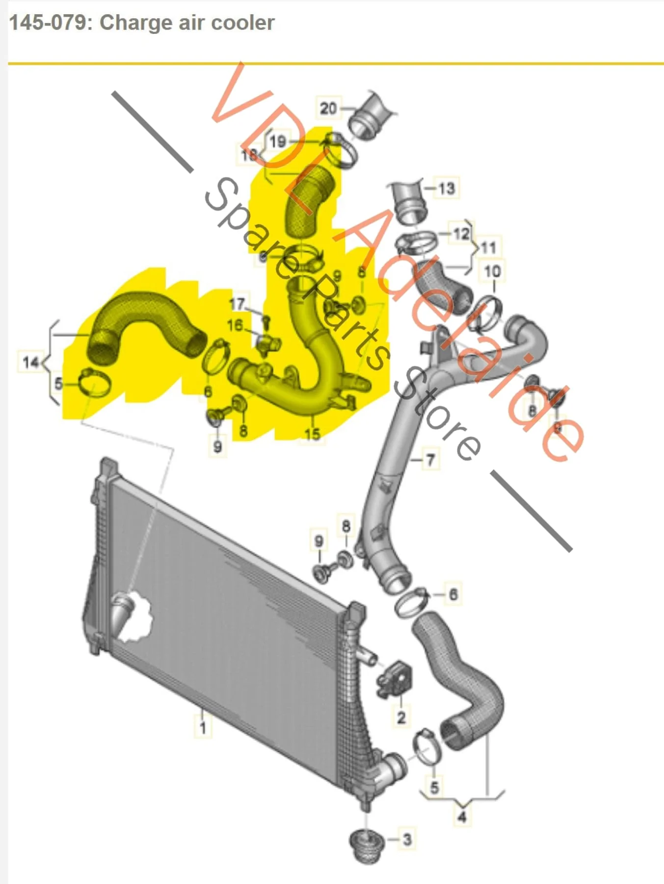 VW Golf R MK7 Charge Air Intercooler Pipe RHS - Image 3