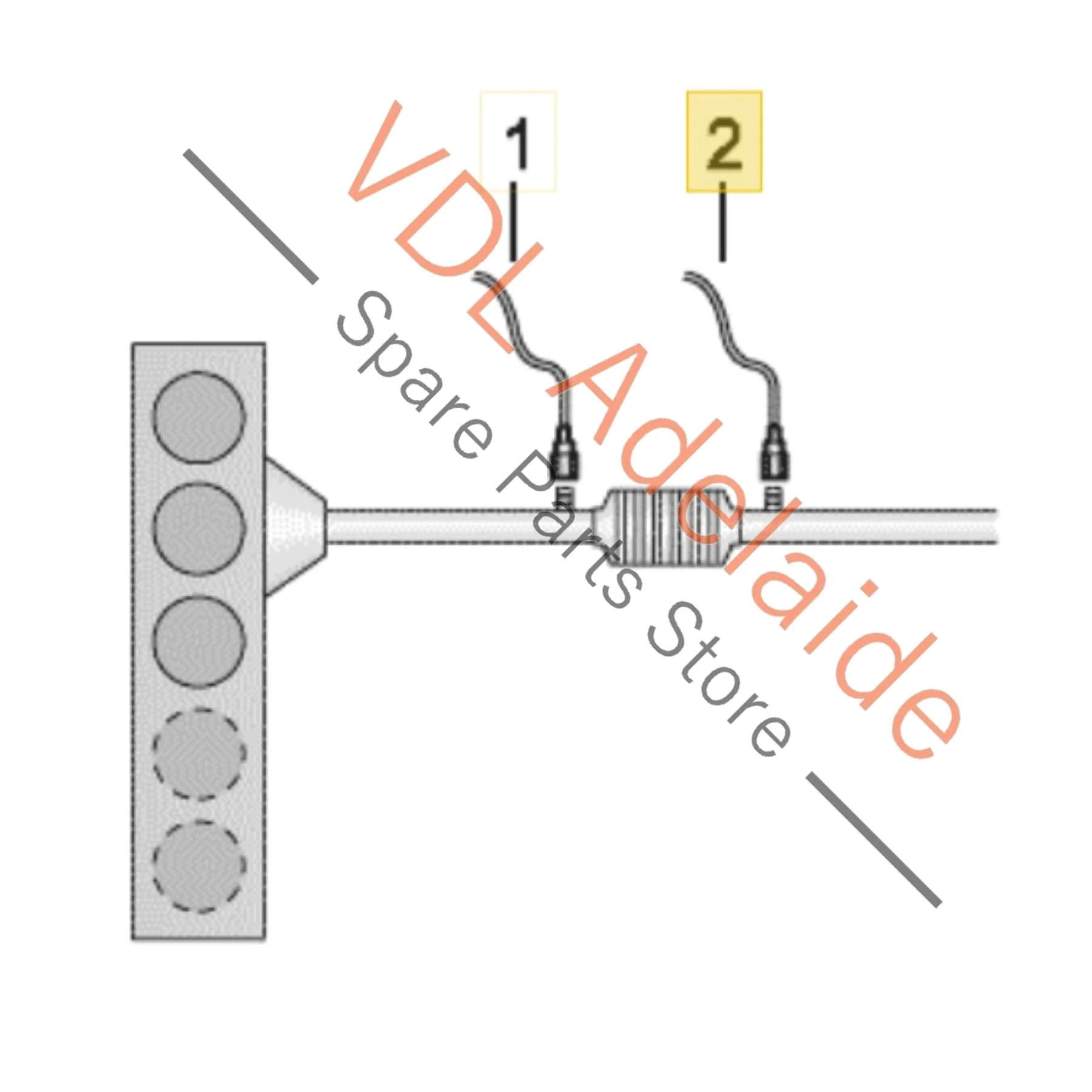 VW Golf R Mk7 Lambda Probe Oxygen O2 Sensor Post Cat 06K906262AC - Image 2
