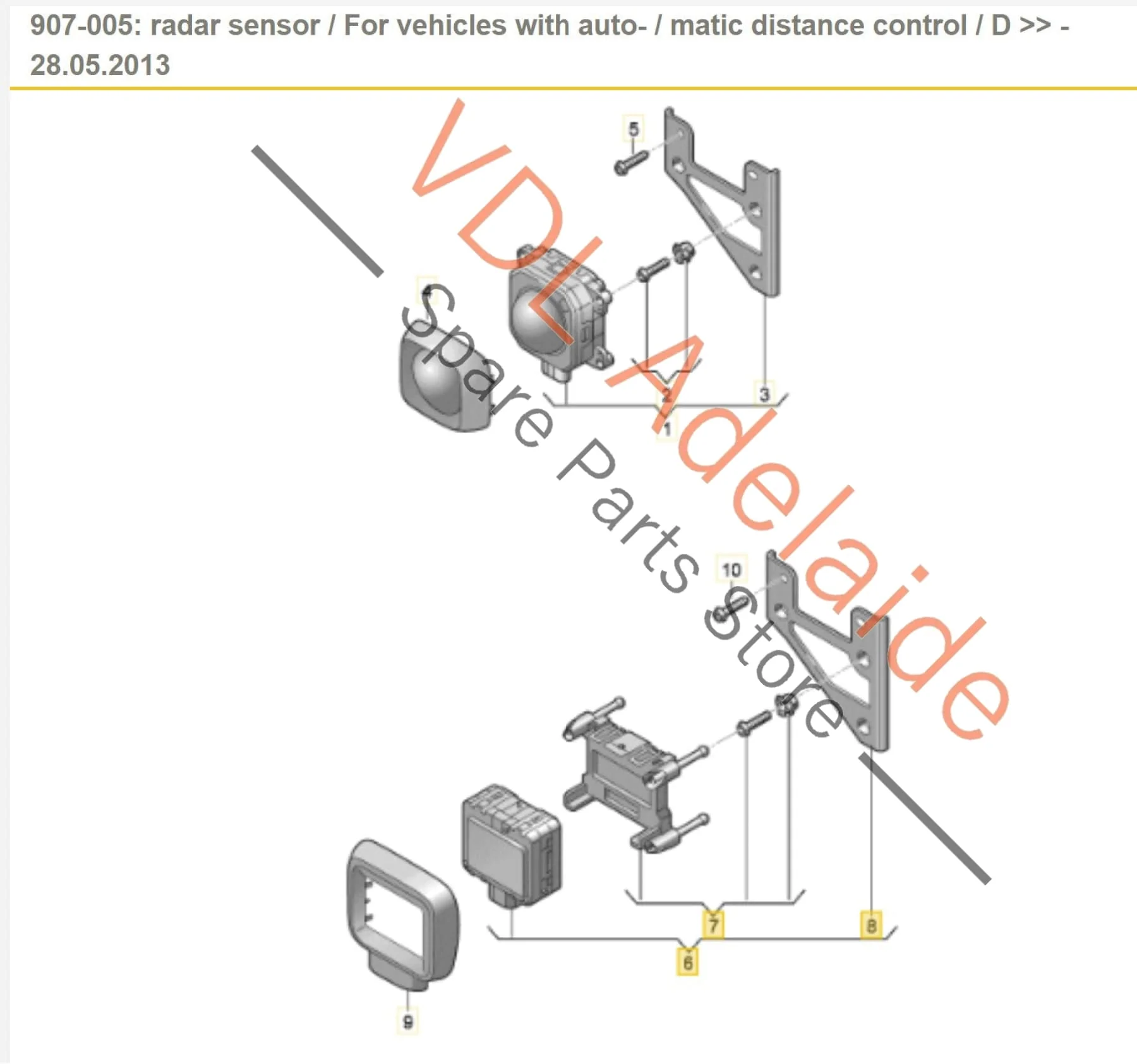 VW Golf MK7 Front Radar Sensor for ACC Automatic Distance Cruise Control 5Q0907561D - Image 2