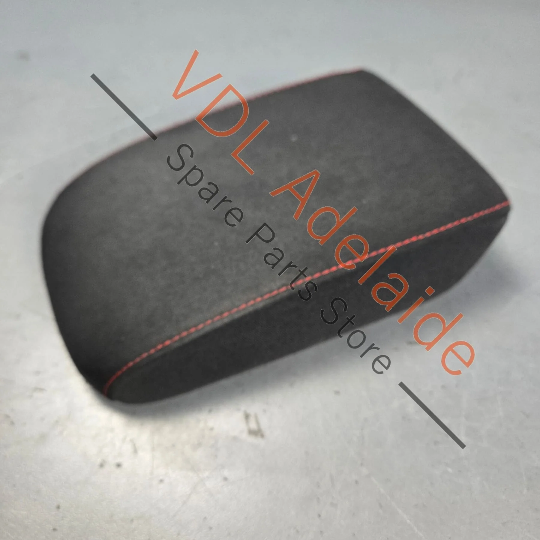 VW Golf GTi Mk7 Titanium Black Cloth Red Stitch Middle Console Driver Arm Rest Armrest Flip Lid 5G0864207F - Image 3