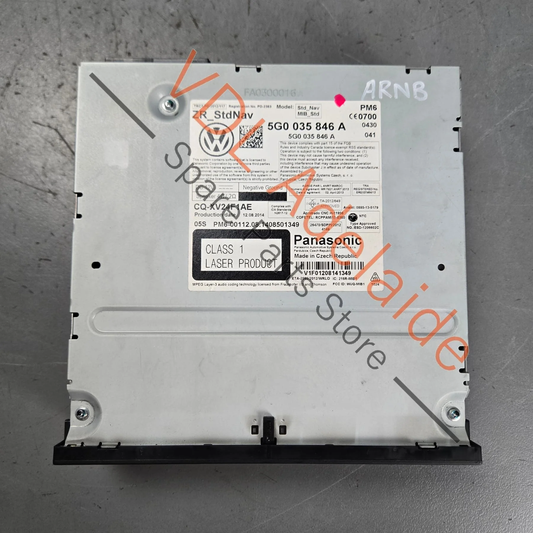 VW Golf Mk7 Discover Media Control Unit Radio Bluetooth SD/CD Navigation 5G0035846A - Image 4