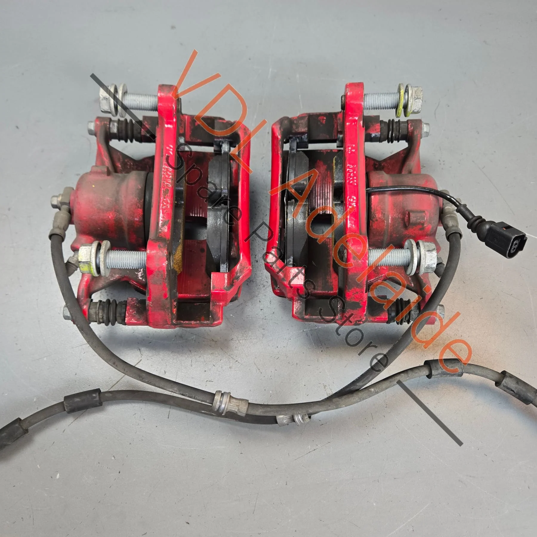 VW Golf Gti MK7 Front Red Brake Caliper Housing Pair 5G0615123 5G0615124C - Image 2