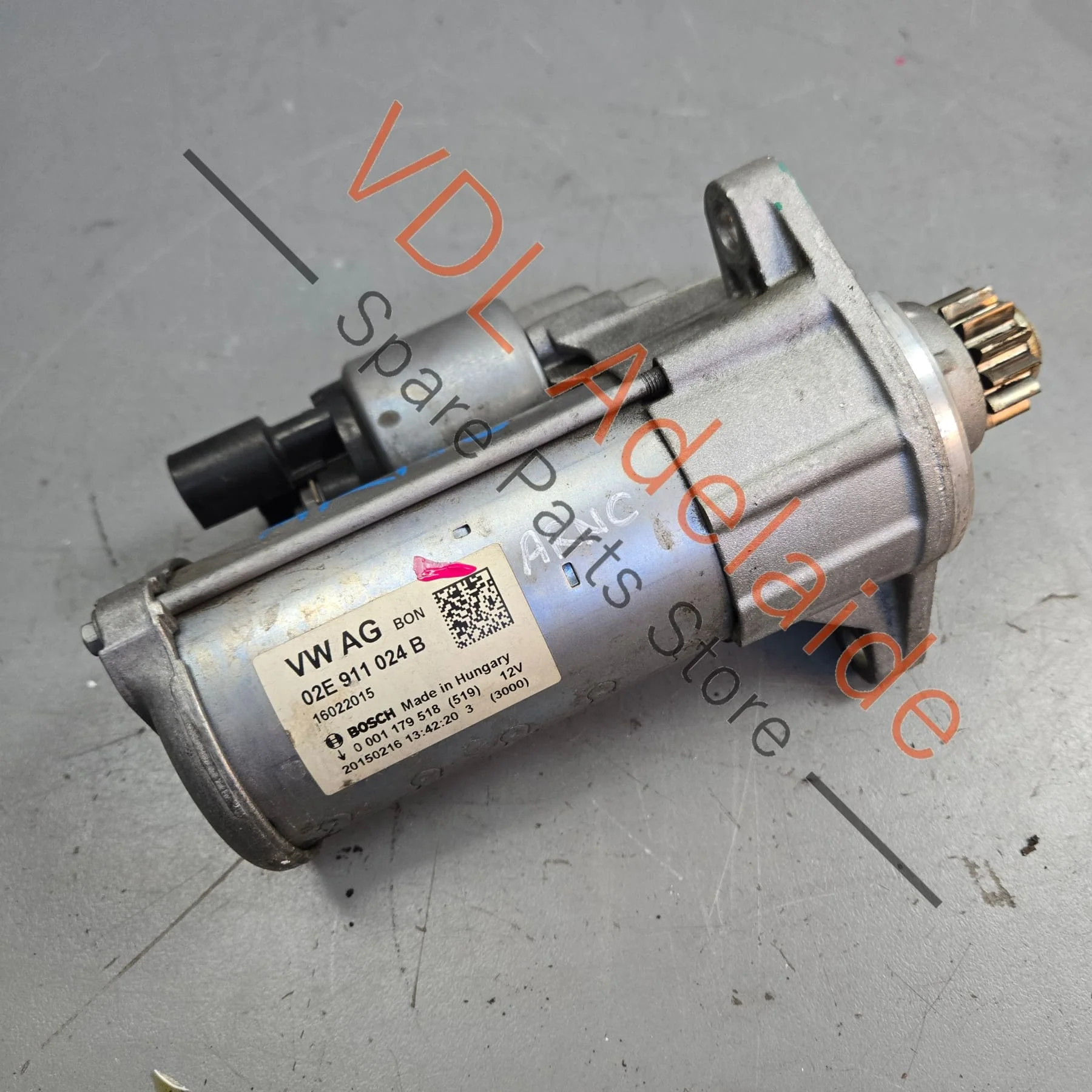 VW Golf 2.0 1.1KW Starter Motor Bosch 02E911024B 02E911022H - Image 2