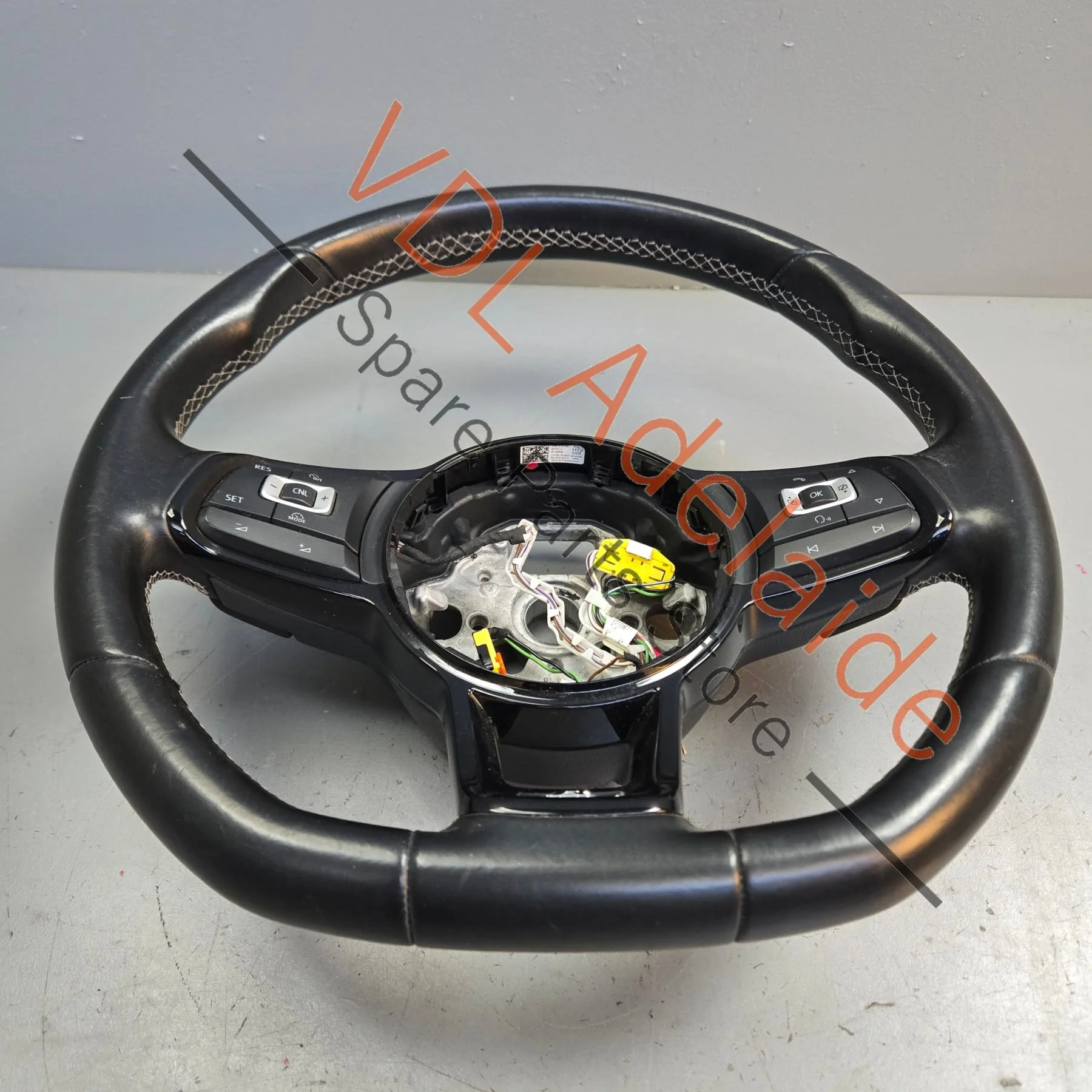 VW Golf R MK7 Flat Bottom Sports Leather Steering Wheel 5G0419091HS - Image 5