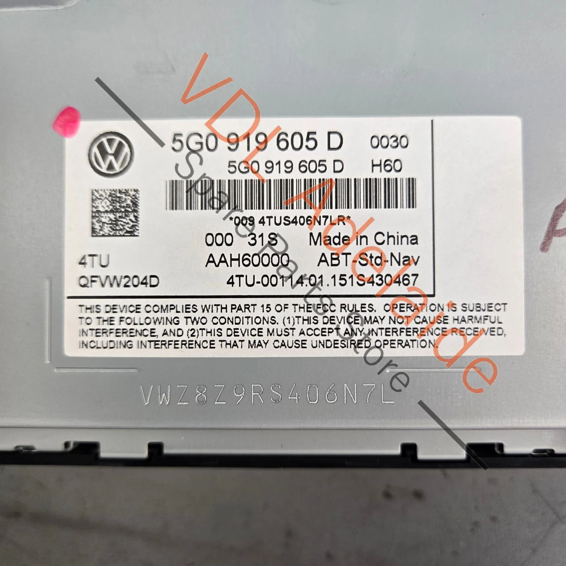 VW Golf Mk7 Discover Media 5.8inch Display Screen Head Unit Control Panel Touchscreen 5G0919605D - Image 5