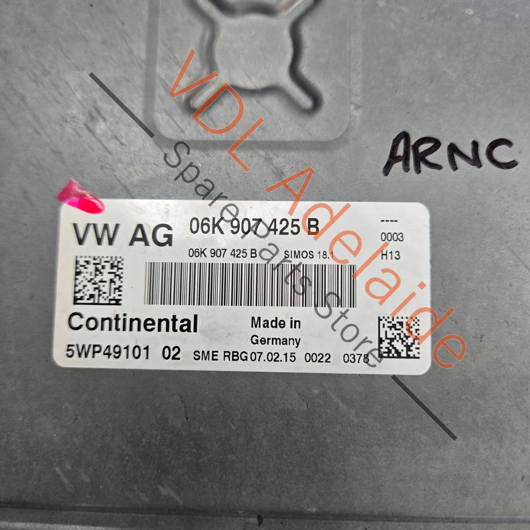VW Golf R MK7 Engine Control Unit ECU for 2.0 CJXB Petrol Engine 06K907425B 5G0906259E - Image 2