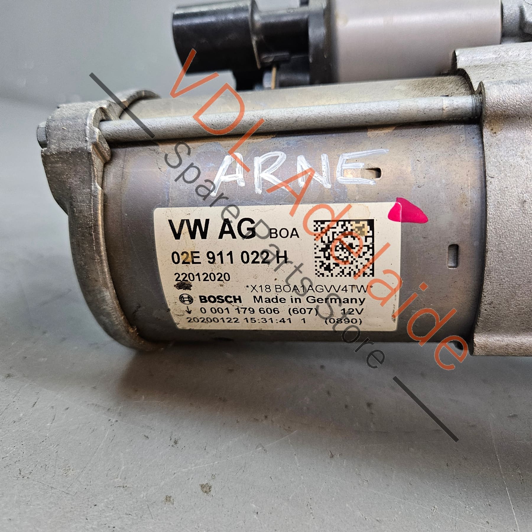 VW Golf MK7 7.5 1.1kw Starter Motor Bosch 02E911022H - Image 2