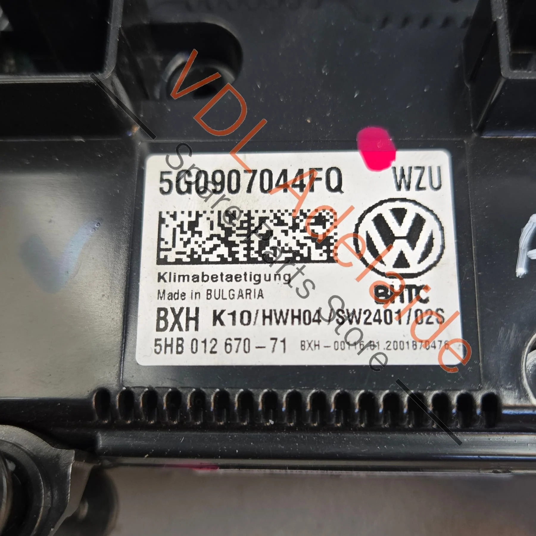 Volkswagen VW Golf MK7 Climate Aircon AC Seat Heater Switch 5G0907044FQ - Image 5