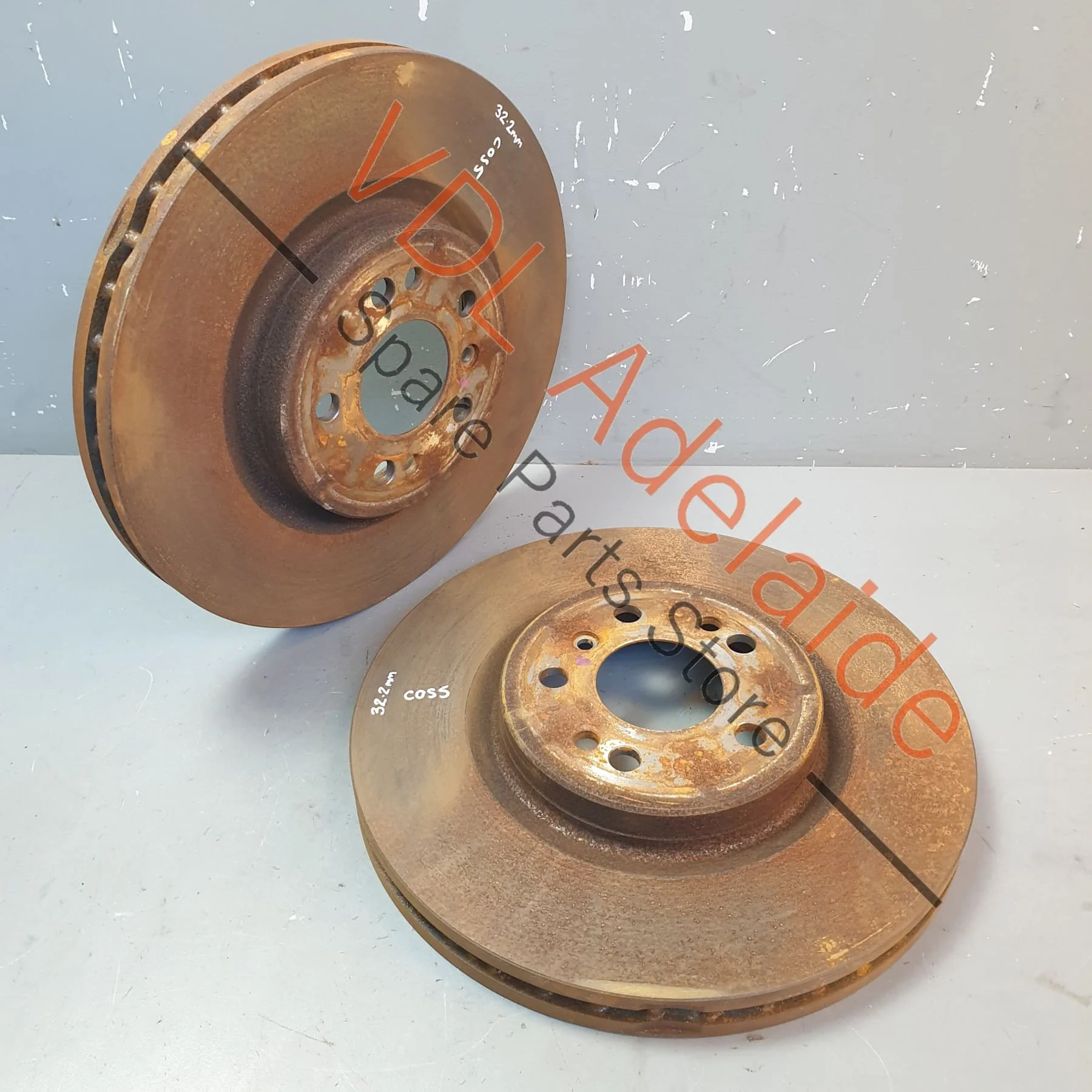 Pair of Mercedes ML300 ML350 W164 Front Brake Disc Rotors DBA2252 330mm x 32mm Vented