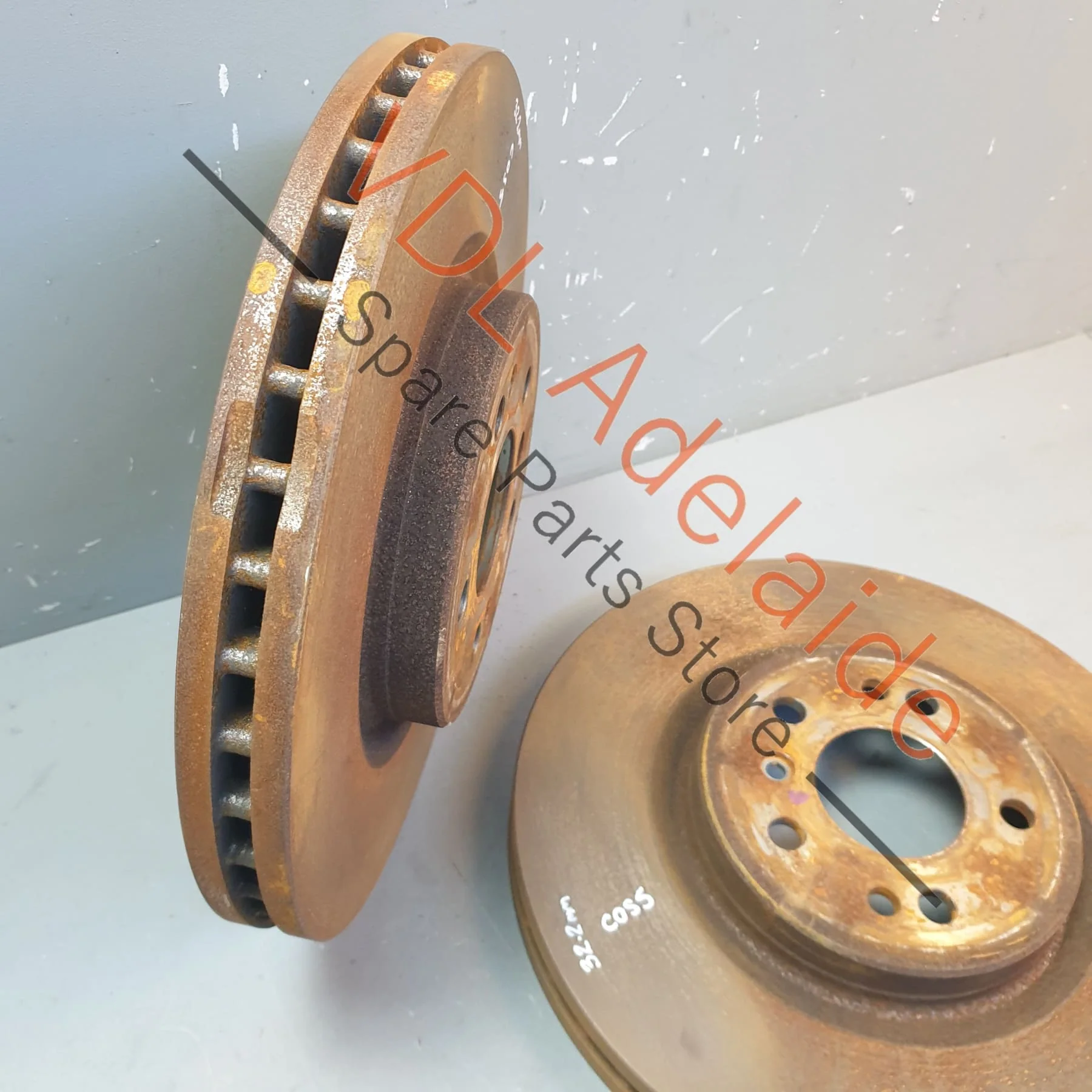 Pair of Mercedes ML300 ML350 W164 Front Brake Disc Rotors DBA2252 330mm x 32mm Vented - Image 2