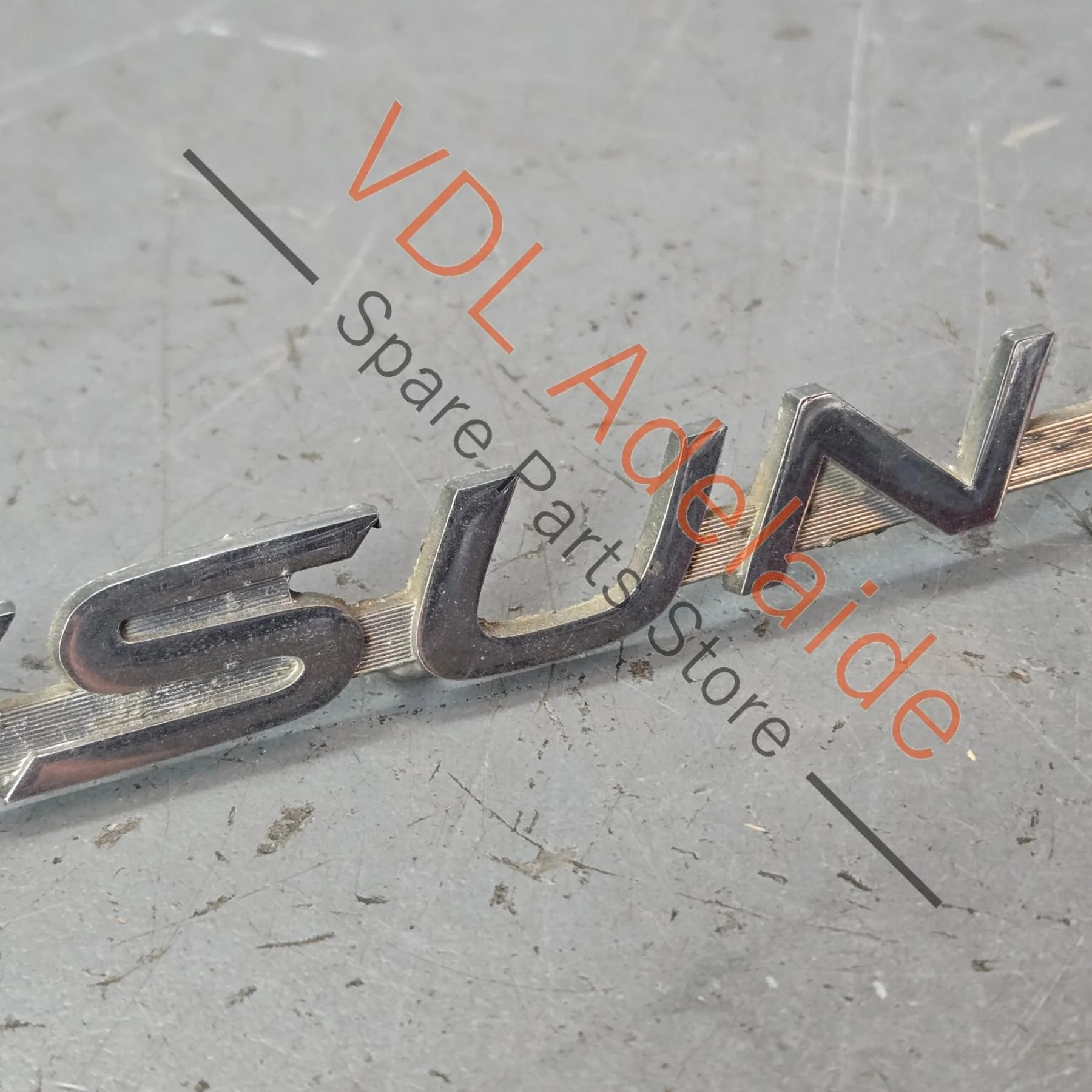 Datsun 1600 510 Front Quarter Fender Panel Badge Emblem Genuine Cast Chrome #02 - Image 4