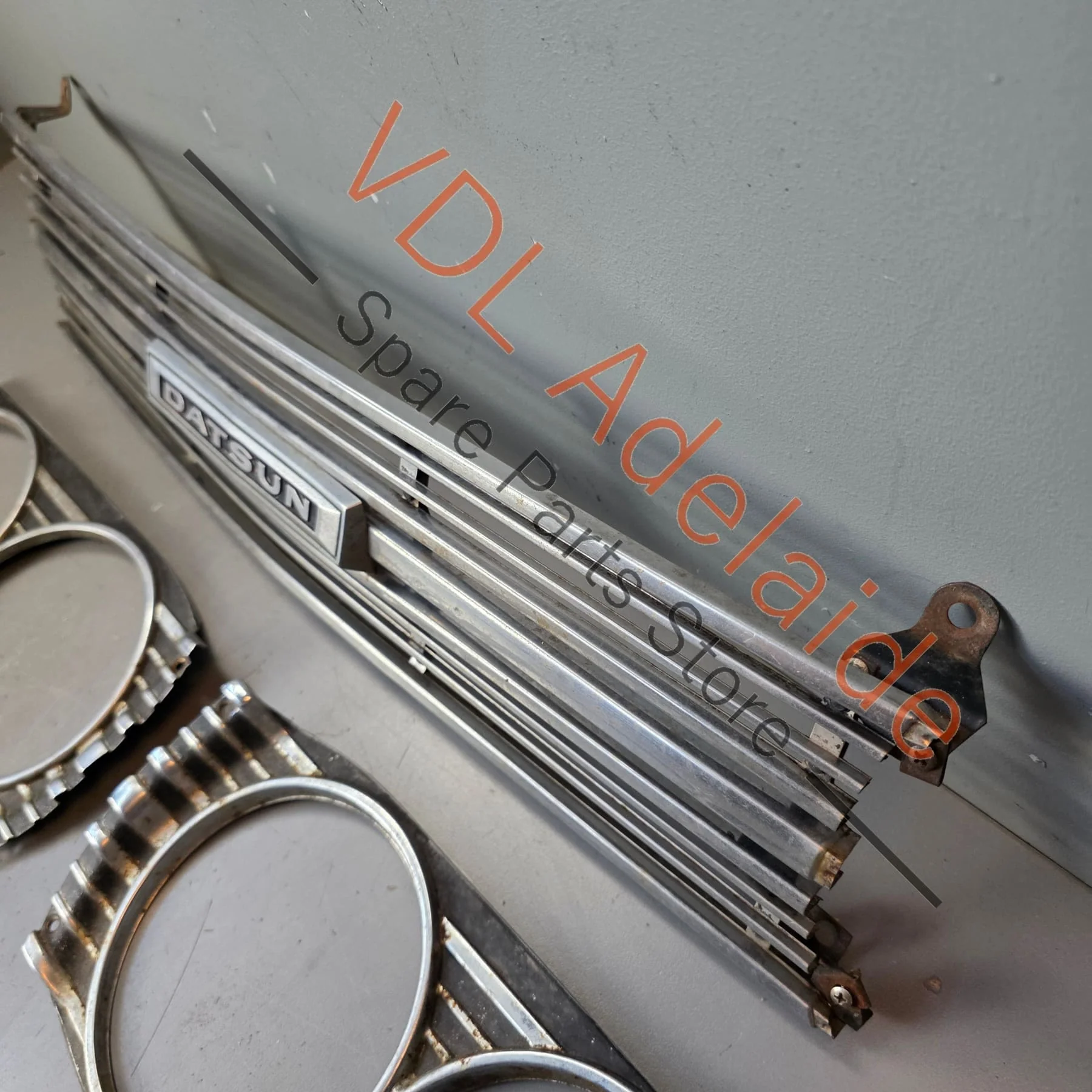 Datsun 1600 510 1968 Front Grille & Headlight Trims Complete with Centre Badge - Image 7
