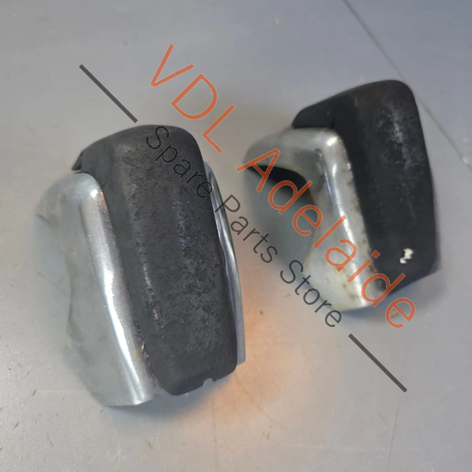 Datsun 1600 510 Bluebird Original Bumper Over-rider Overrider Pair for front bumper #01 - Image 7